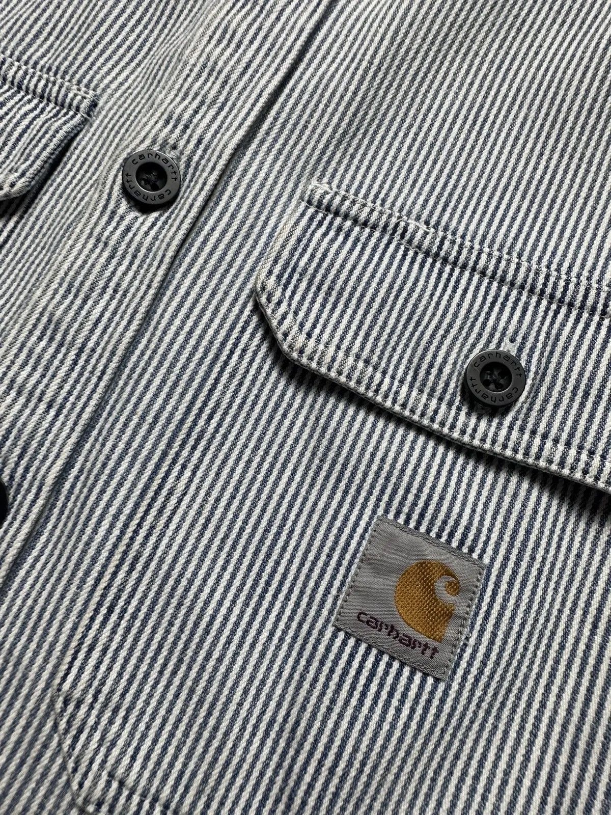 Carhartt Vintage Carhartt Wip denim shirt logo striped size S/M Size US S / EU 44-46 / 1 - 8 Thumbnail