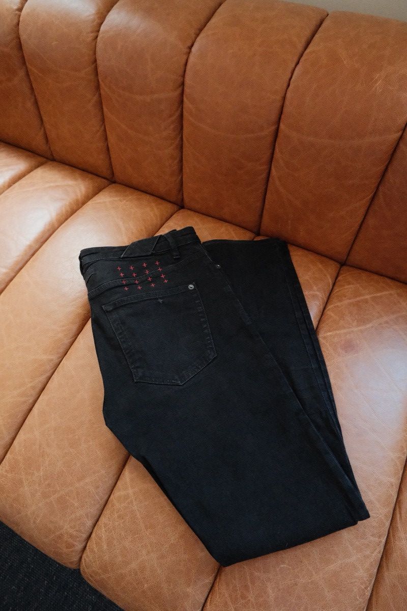 Ksubi Black/Red Chitch Laid Jeans Size US 31 - 2 Thumbnail
