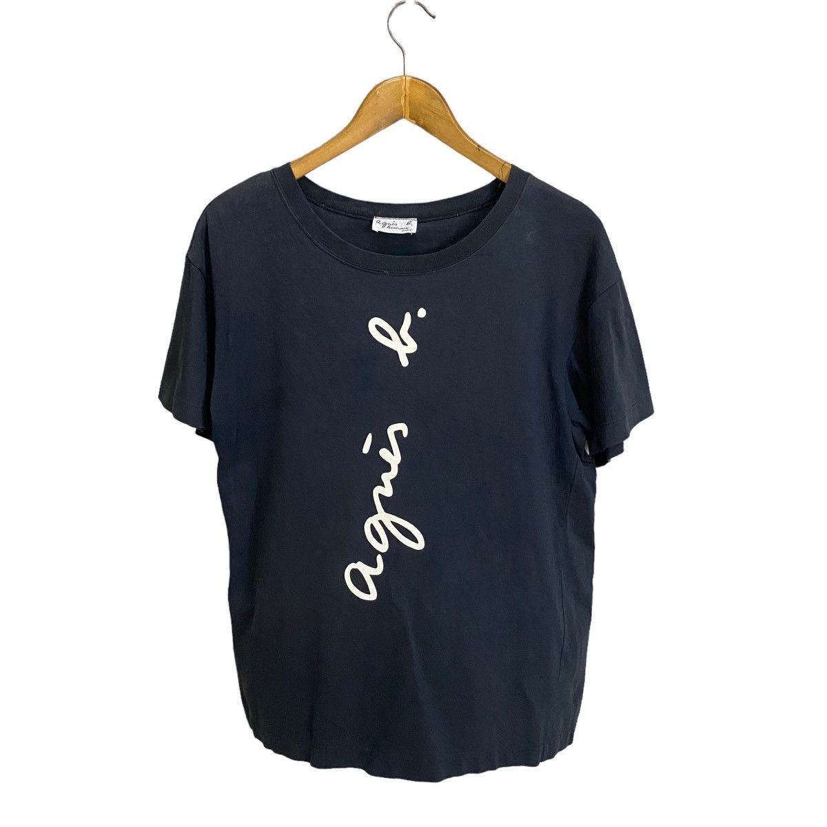 Vintage × agnes b. Vintage 80s Agnes B speellout black tee Size US M / EU 48-50 / 2 - 1 Thumbnail