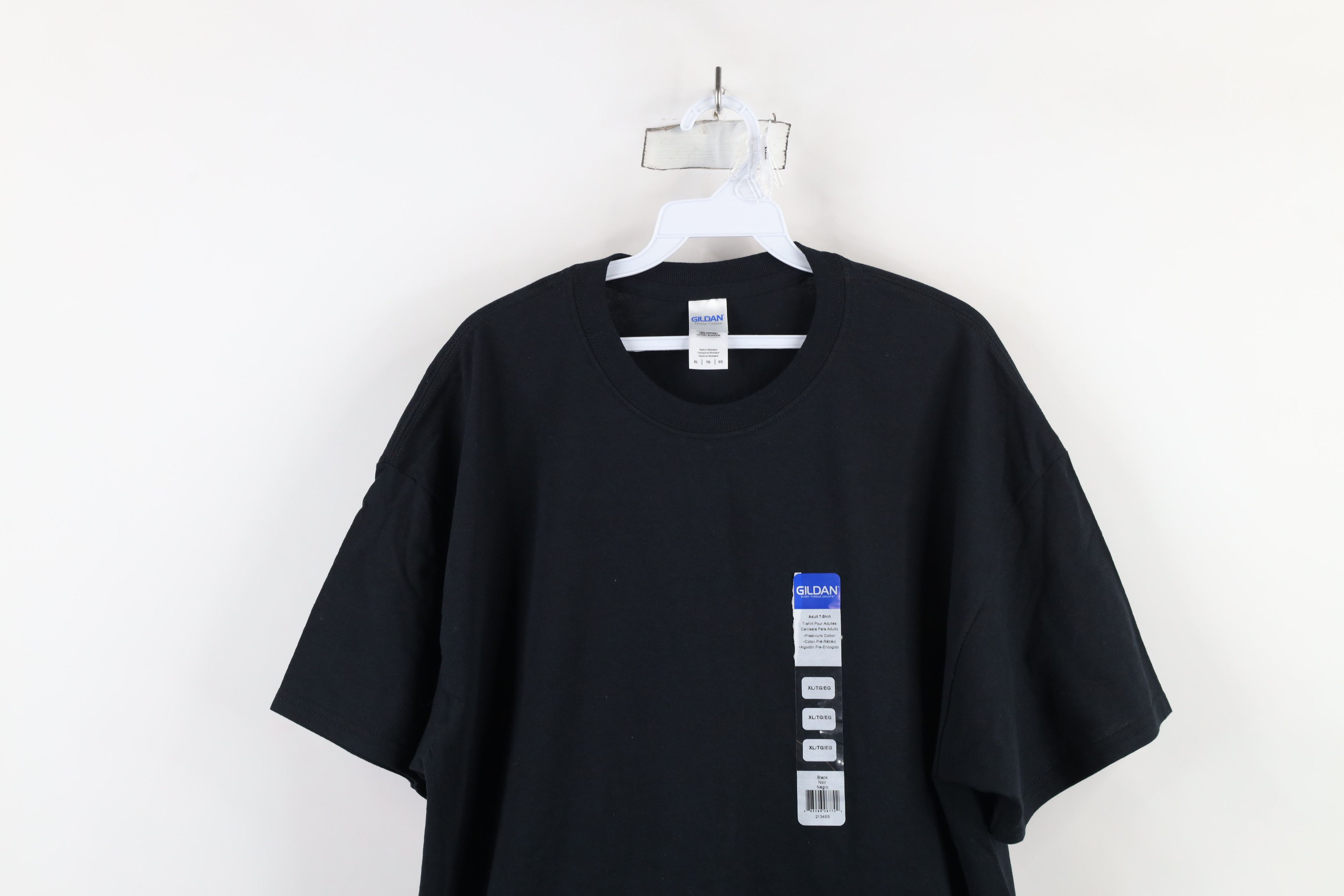 Vintage Deadstock Vintage Y2K Streetwear Heavy Cotton T-Shirt Black Size US XL / EU 56 / 4 - 2 Thumbnail