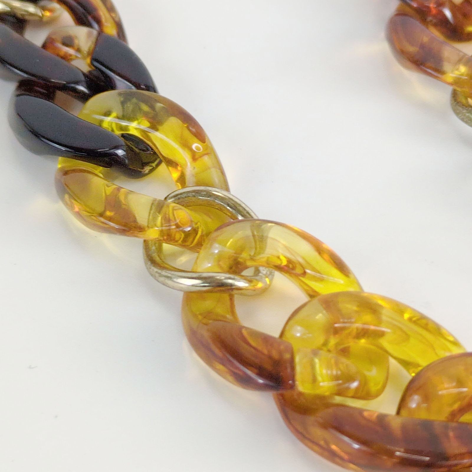 Vintage Premier Designs Margot Acrylic Tort Goldtone Links Necklace Size ONE SIZE - 3 Thumbnail
