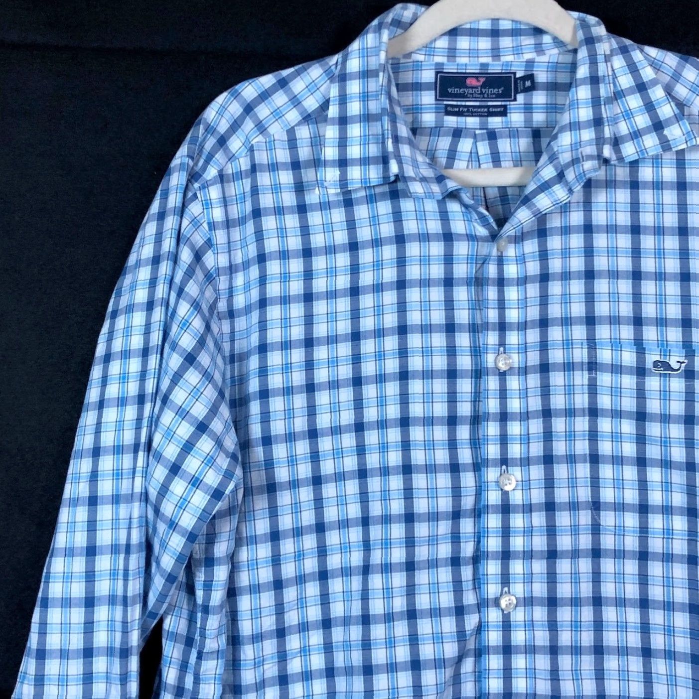 Vineyard Vines Vineyard Vines Shirt Men Plaid Blue Collared Slim Fit Tucker 100% Cotton Medium Size US M / EU 48-50 / 2 - 4 Thumbnail