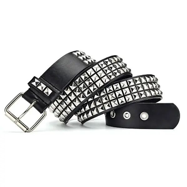 VIBE Jifannpaul Square Belts Rivet Metal Pyramid Size ONE SIZE - 4 Thumbnail