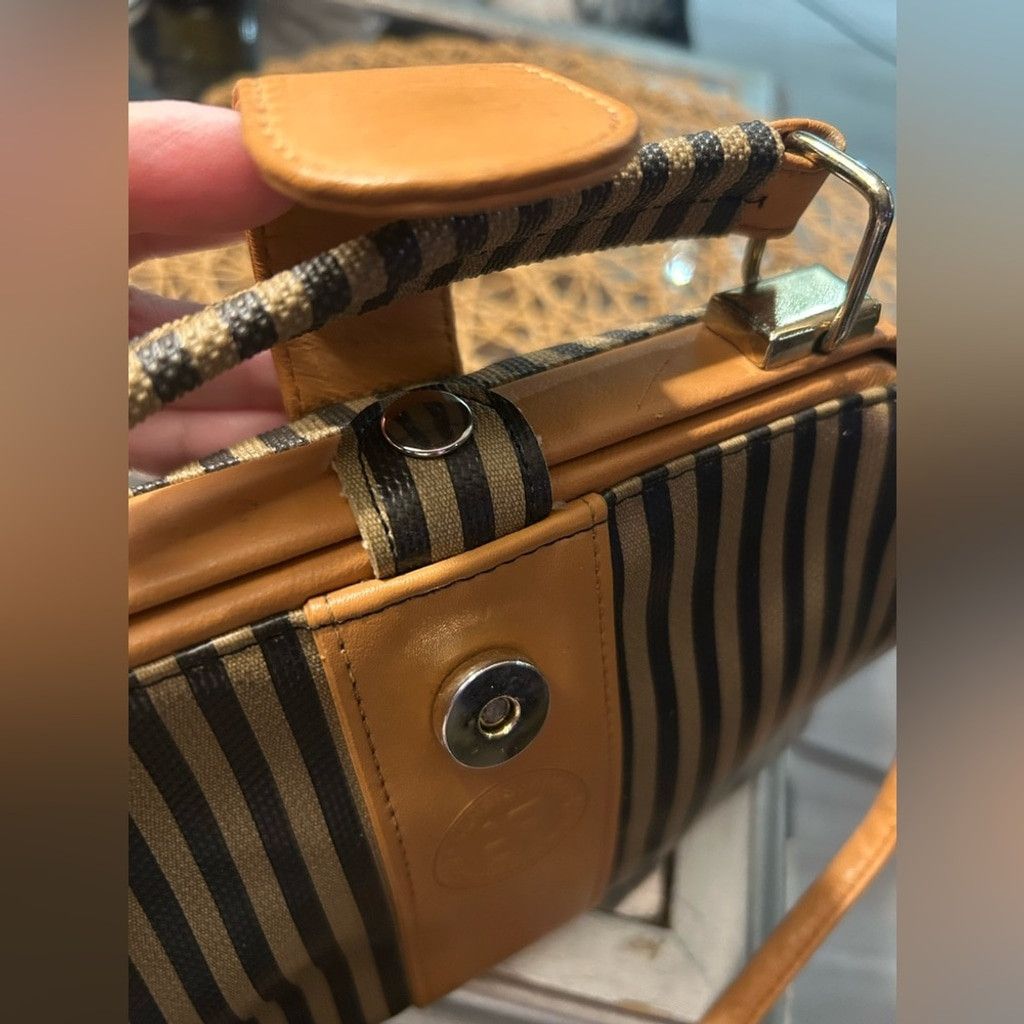 Other Renaissance striped purse w leather accents double closure Size ONE SIZE - 6 Thumbnail