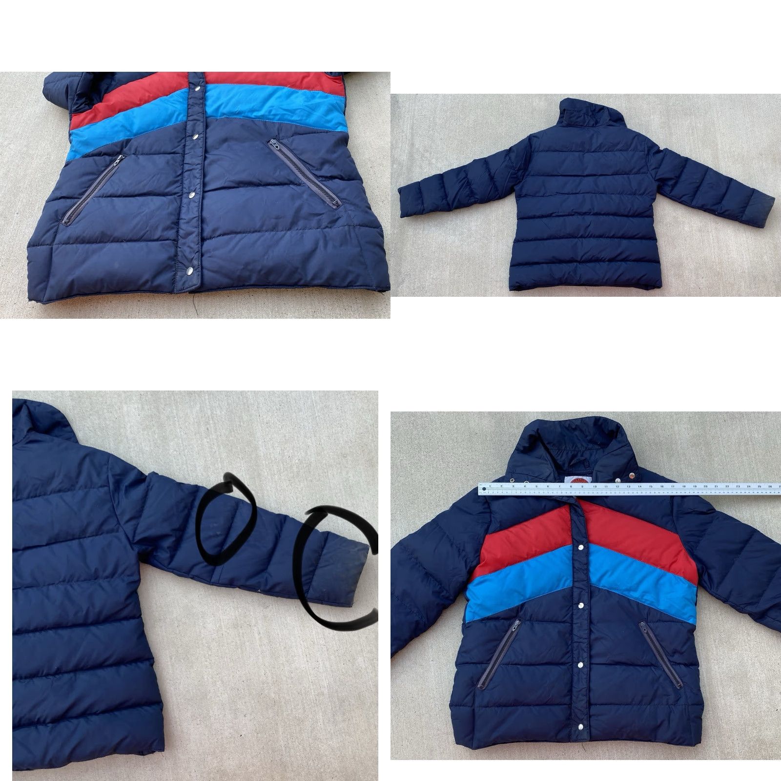 Vintage VINTAGE White Stag Mountain Goat Down Puffer Jacket Chevron Zip 70s 80s Size US S / EU 44-46 / 1 - 10 Thumbnail