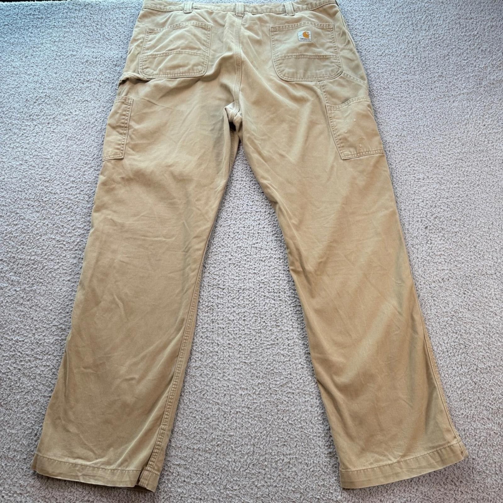 Carhartt Carhartt B324 DKH Relaxed Fit Carpenter Work Pants 40x32 Tan Size US 40 / EU 56 - 2 Thumbnail