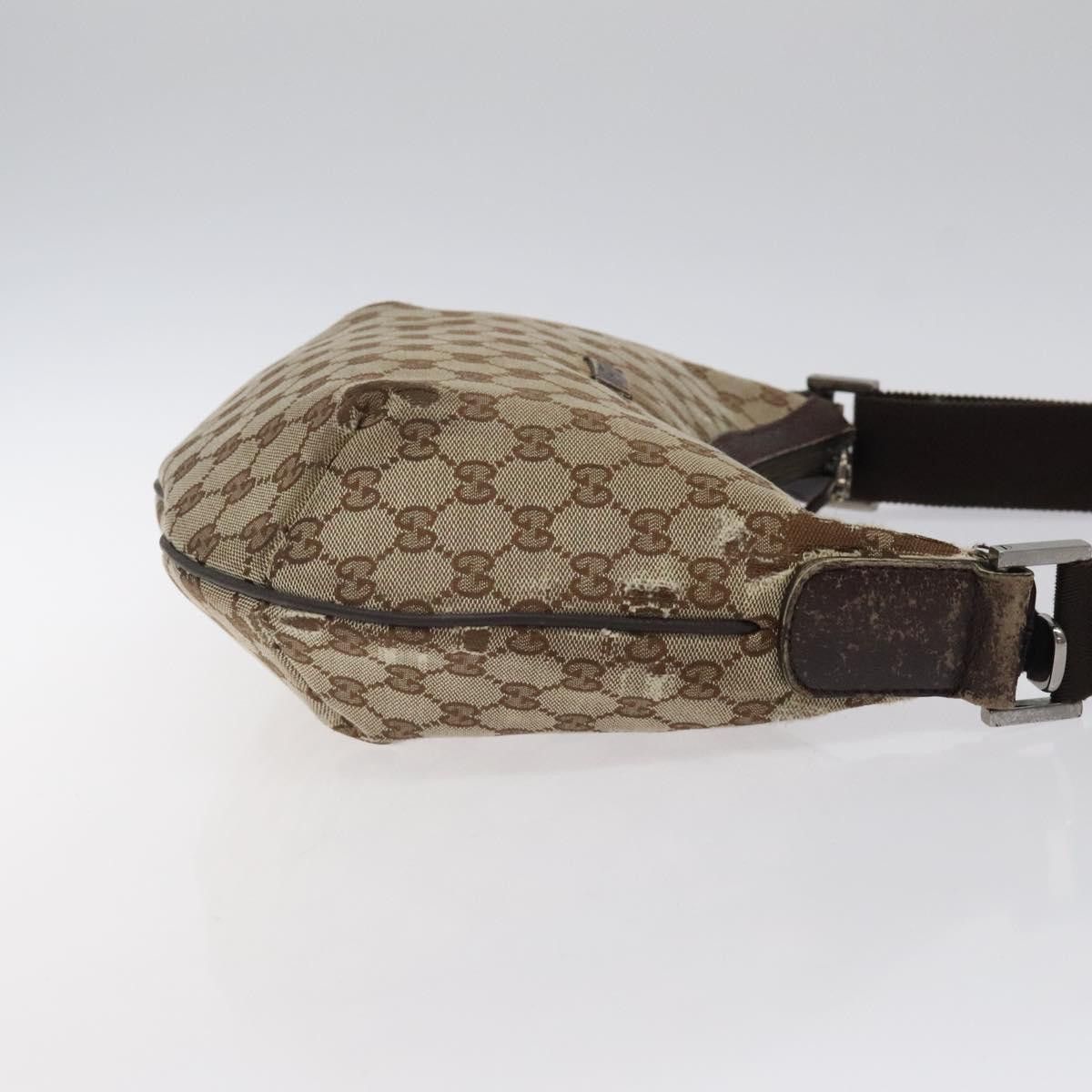 Gucci GUCCI GG Canvas Shoulder Bag Beige Silver Size ONE SIZE - 4 Thumbnail