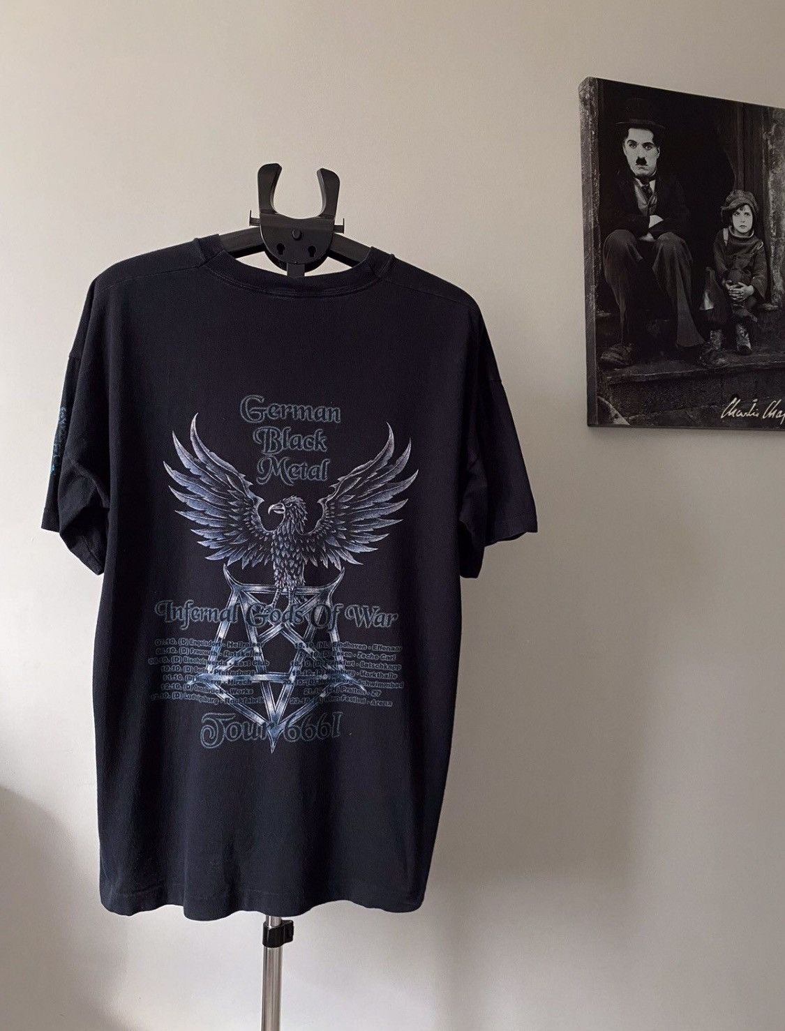 Band Tees × Vintage Vintage Mystic Circle Infernal Satanic Verses T-shirt Size US L / EU 52-54 / 3 - 4 Thumbnail