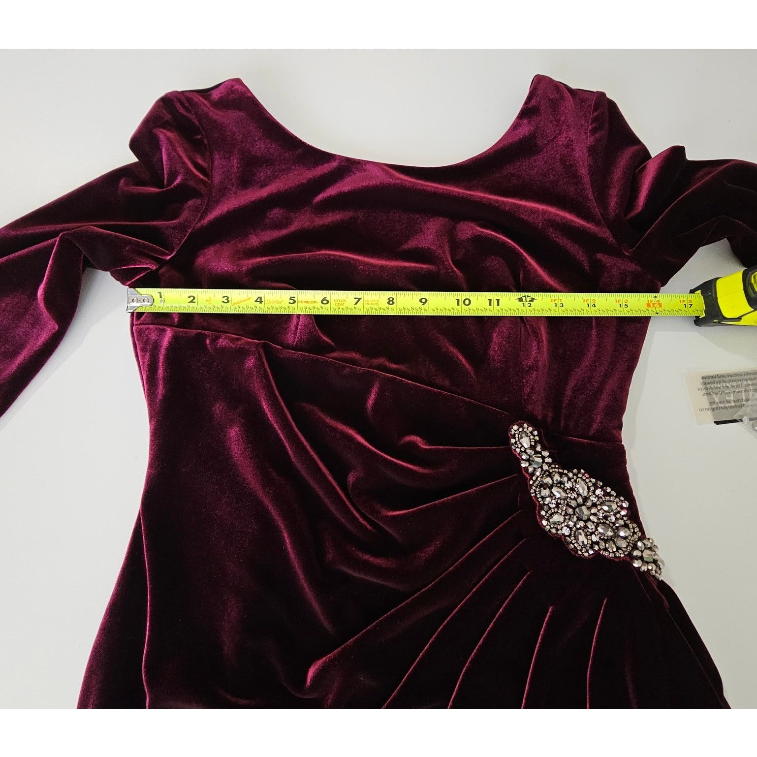 Alex Evenings Alex Evenings Velvet Ruched Beaded Hip Cocktail Dress 4P 4 Size S / US 4 / IT 40 - 9 Thumbnail