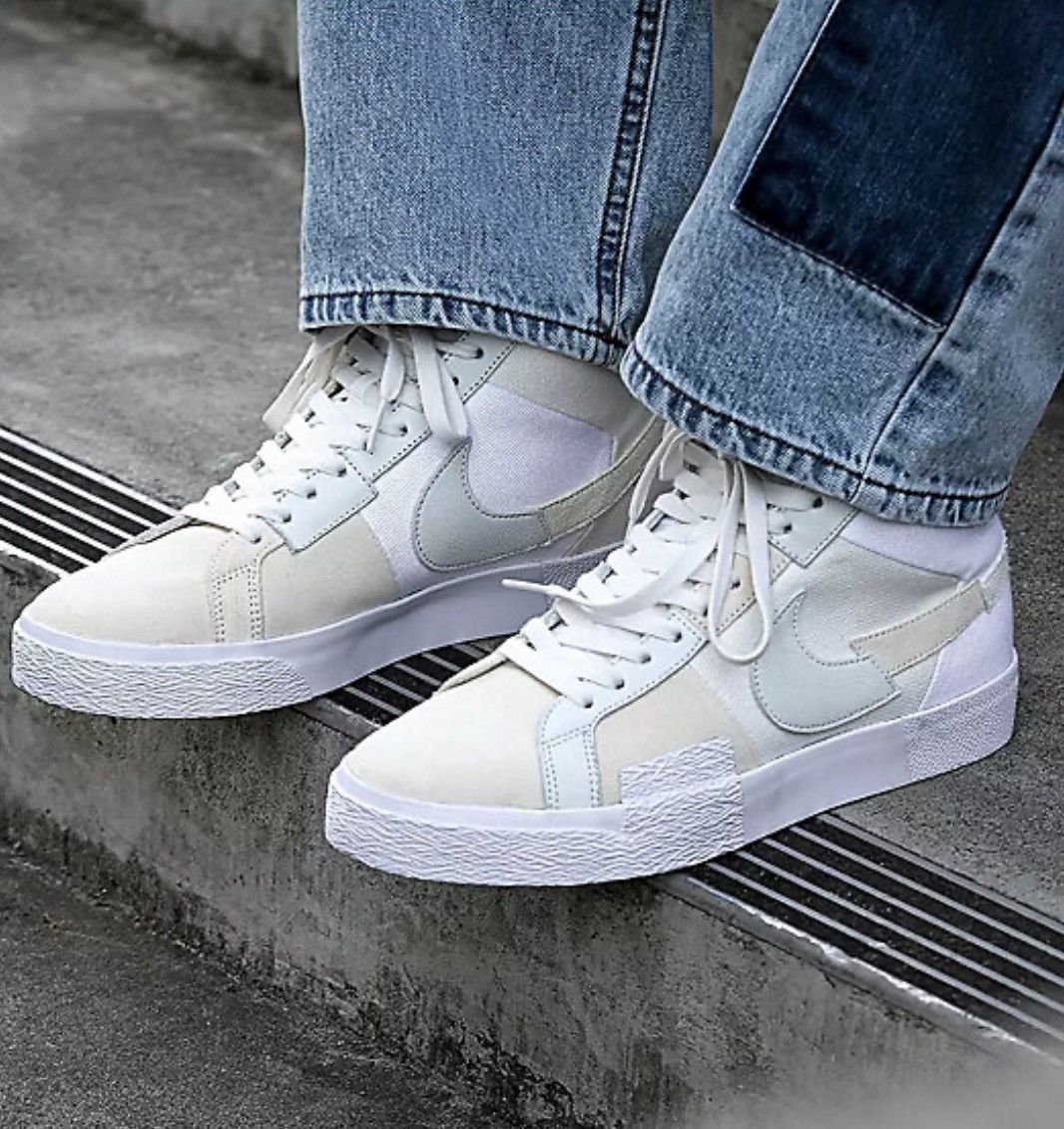 Nike Nike SB Blazer Mid PRM Summit White Size US 7 / EU 40 - 1 Thumbnail
