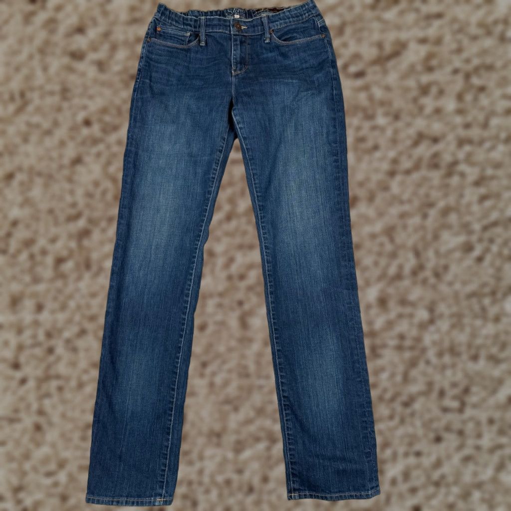 Gloria Vanderbilt Gloria Vanderbilt Jeans Women Stone Blue Denim 29x33 Straight Low Rise 12 Regular 5-Pocket Blue Cotton Blend Casual Vintage: No Size 34" / US 12 / IT 48 - 1 Thumbnail