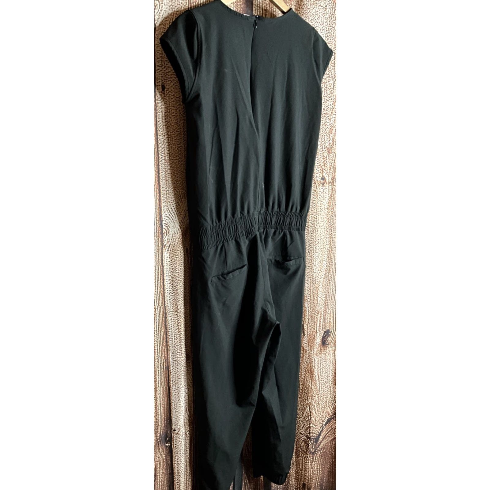Vintage Albion Jumpsuit One-Piece Women S Black Nylon Spandex Elastic Waist Activewear Casual Travel 1 Piece Modern Minimalist Jogger Style Size 28" / US 6 / IT 42 - 4 Thumbnail