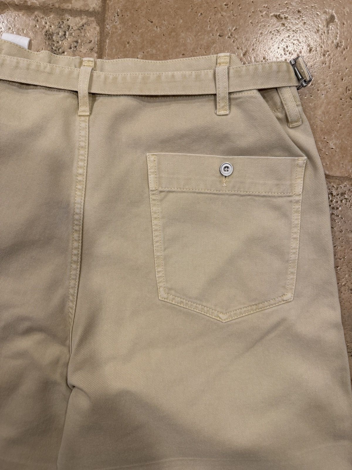 Lemaire Lemaire Wide Leg Back Belt Twisted Tan Carpenter Knee Pants Size US 34 / EU 50 - 12 Thumbnail