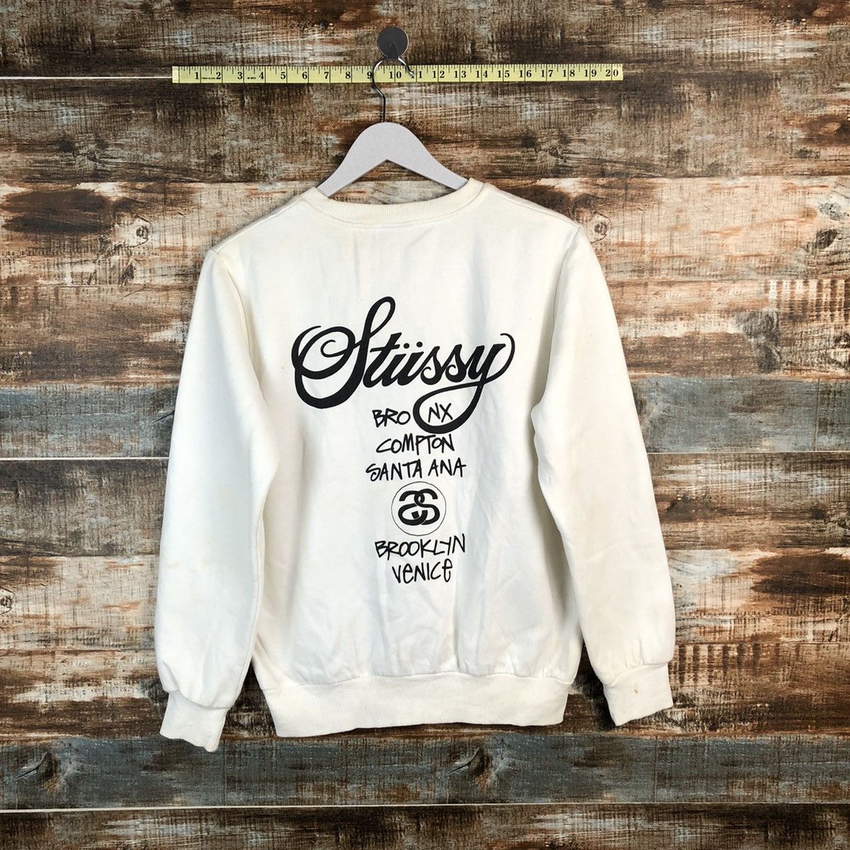 Stussy DL Stussy vintage White Sweatshirt #A1252 Size US S / EU 44-46 / 1 - 12 Thumbnail