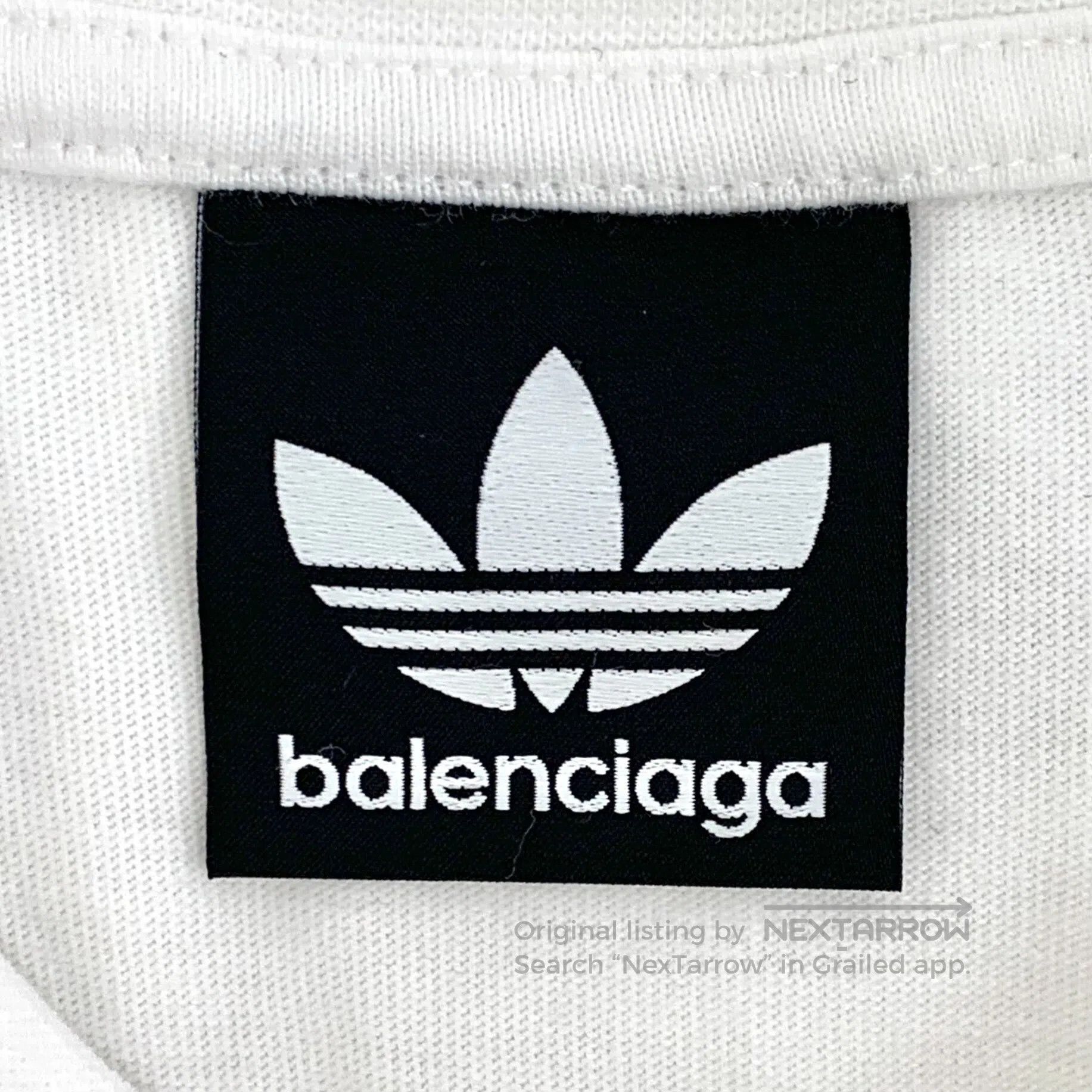 Balenciaga Balenciaga White logo print cotton round neck short sleeve Size US L / EU 52-54 / 3 - 6 Thumbnail