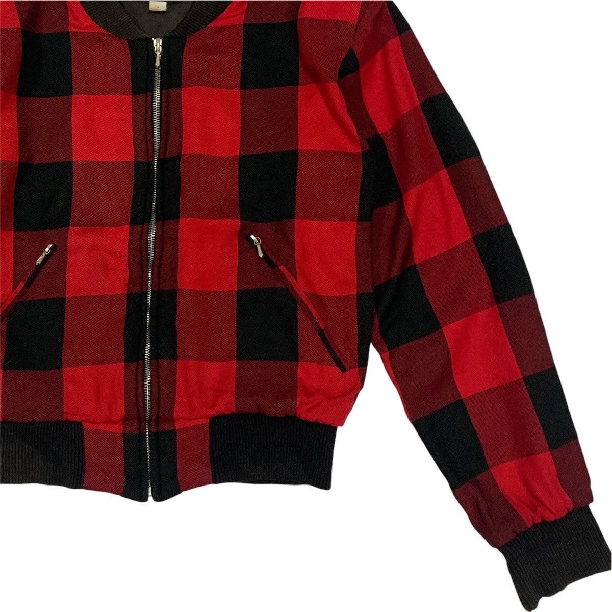 agnes b. Agnes B Brooklyn Plaid Bomber Jacket Size S / US 4 / IT 40 - 3 Thumbnail