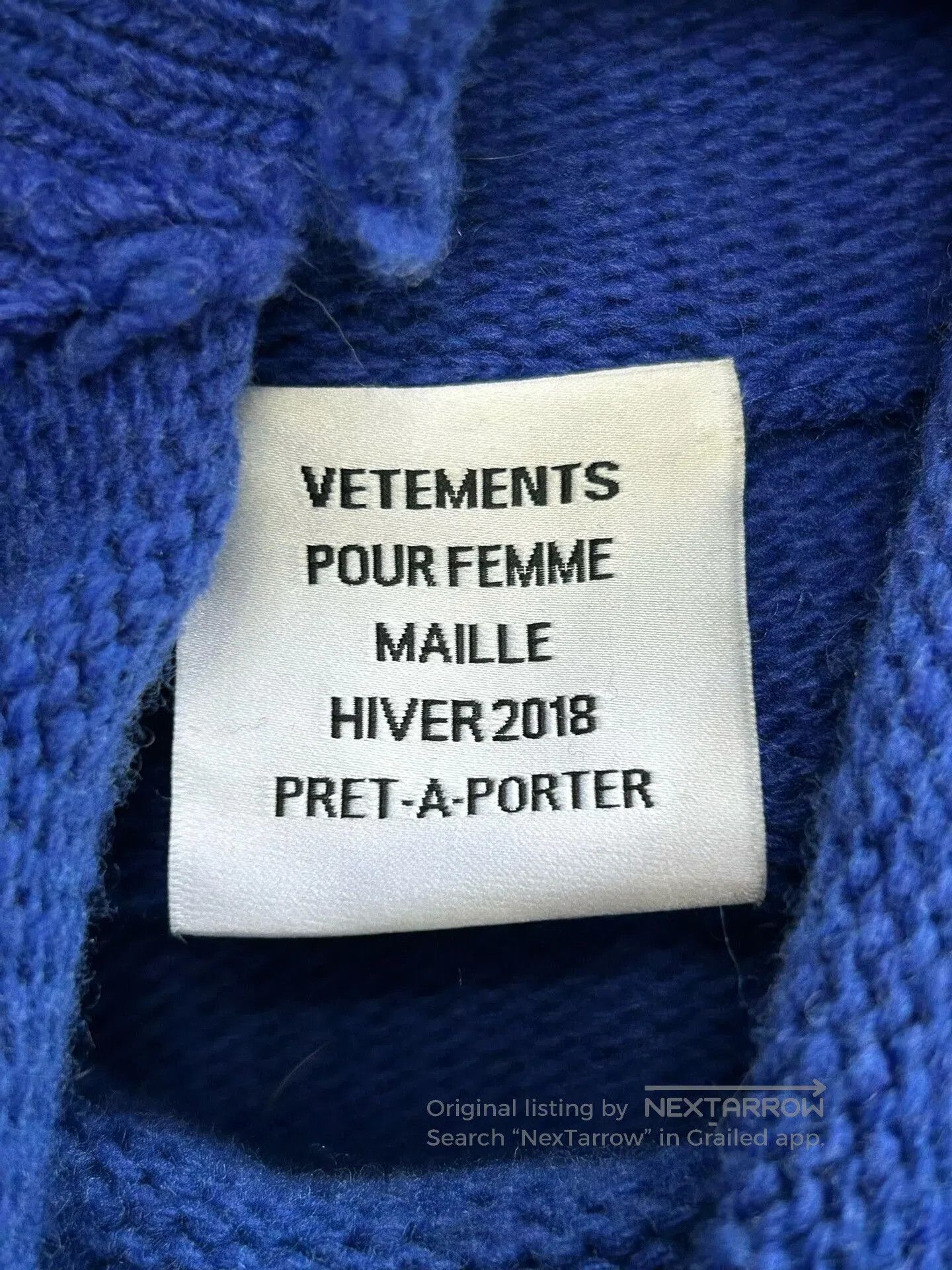 Vetements Vetements EU Star Sweater in Blue. Size US L / EU 52-54 / 3 - 4 Thumbnail