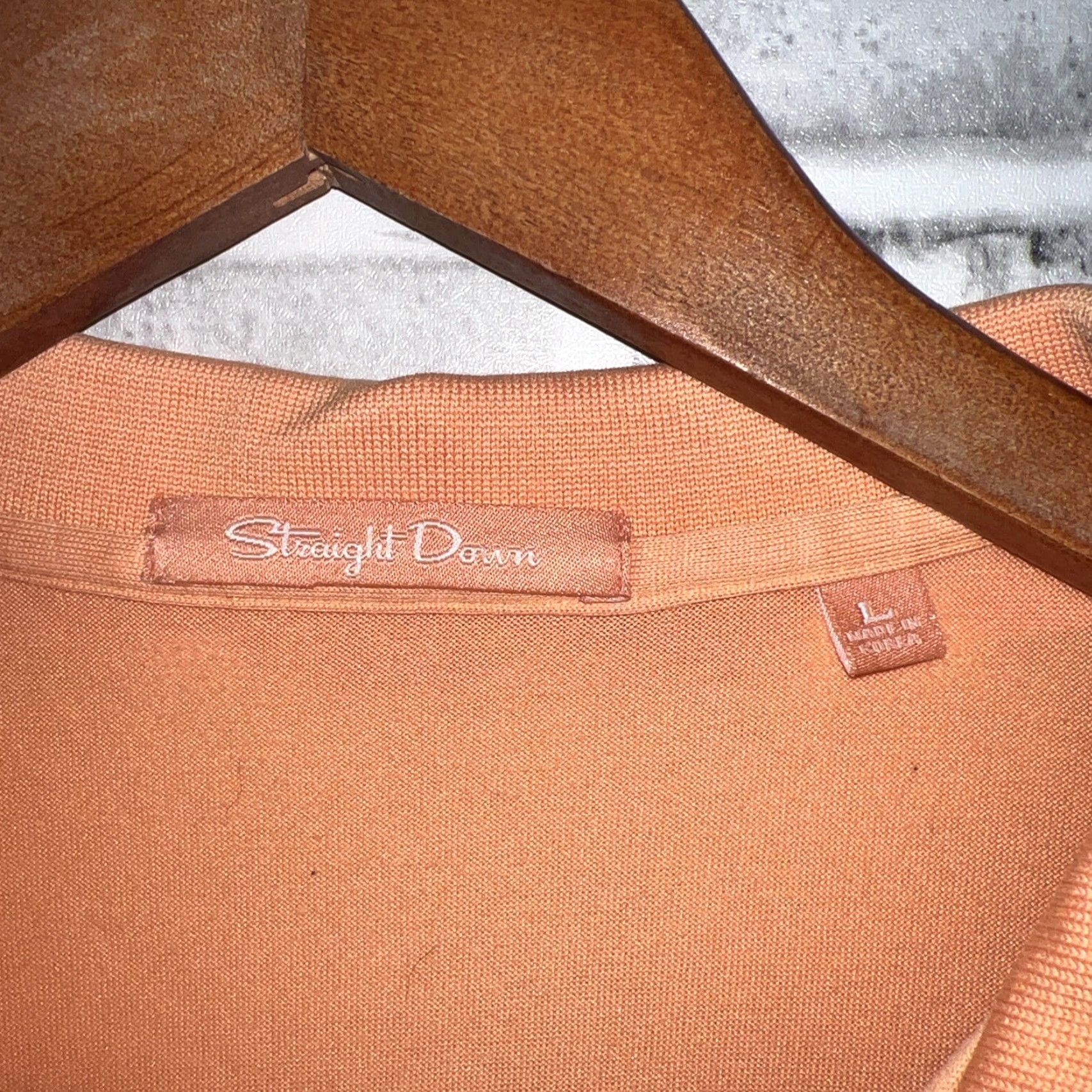 Vintage Straight Down Shirt Mens Size L Orange Polo Size US L / EU 52-54 / 3 - 4 Thumbnail