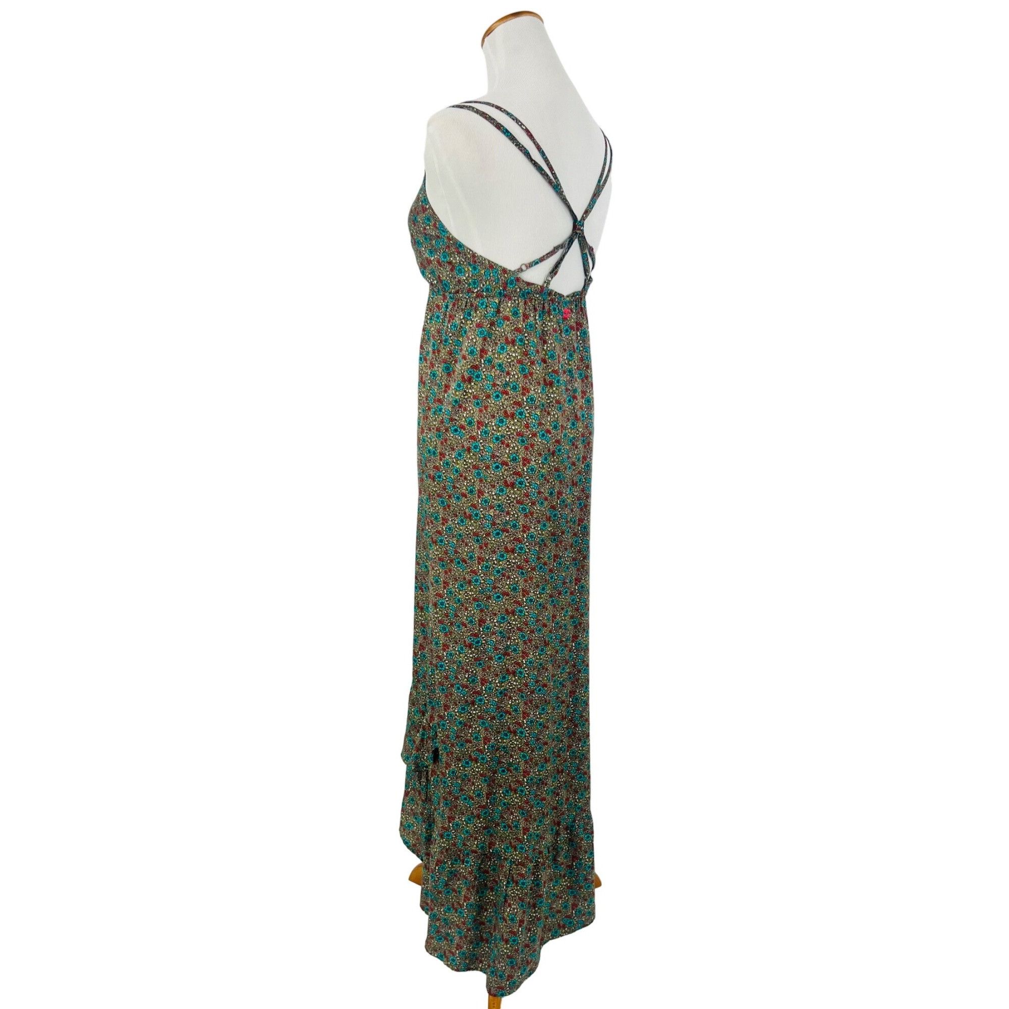 Billabong VTG Billabong Floral Strappy Back Maxi Dress | Coastal Boho Size L / US 10 / IT 46 - 11 Thumbnail