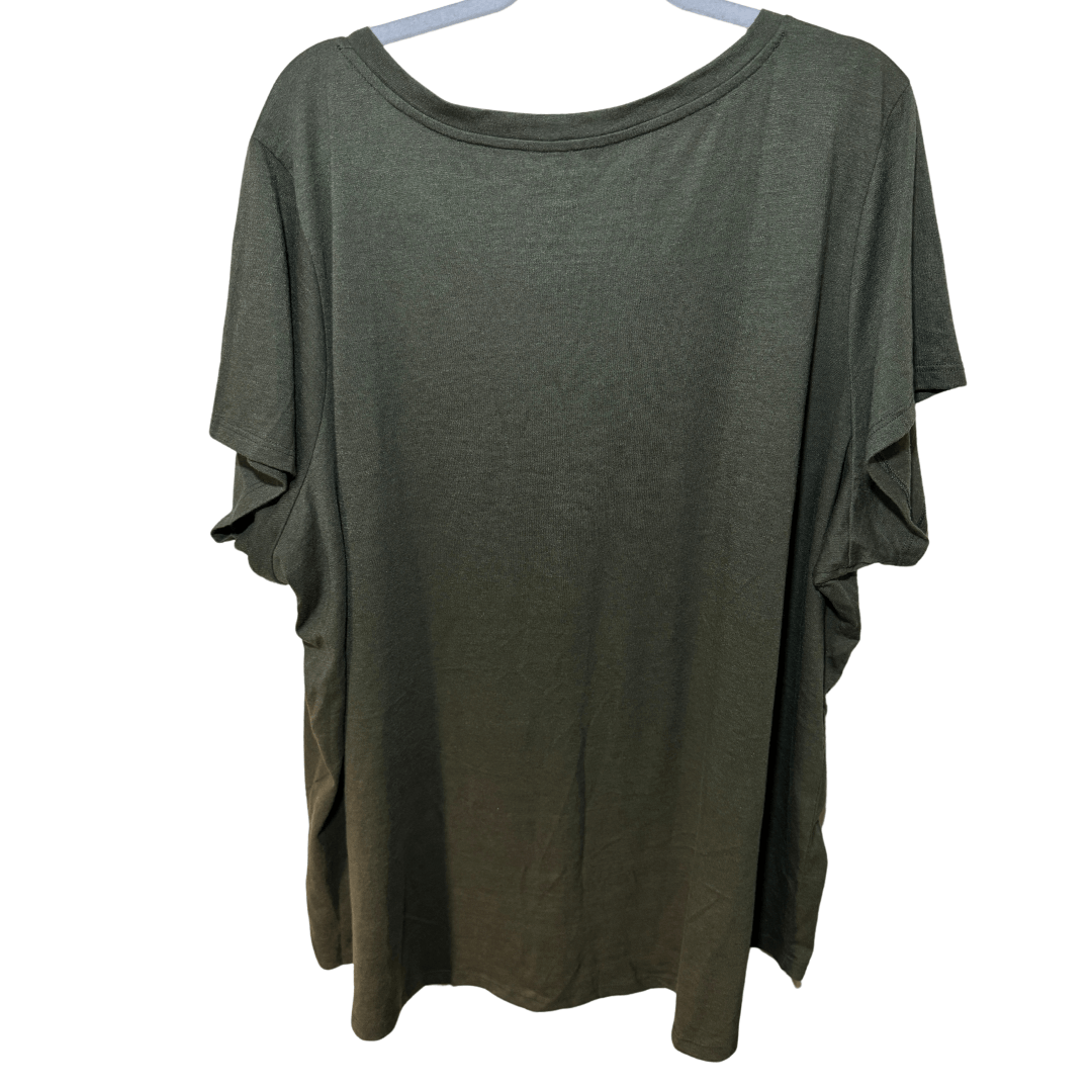 Torrid Torrid Green V-Neck Short Sleeve Womens Tshirt 5X, 28 Size 4XL / US 24-26 - 3 Thumbnail