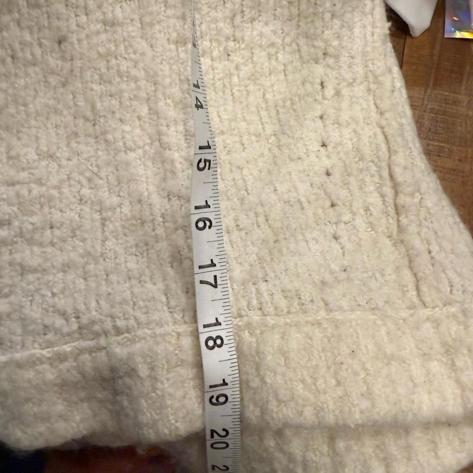 Free People Free People Ivory Cropped Structured Hem Wool Sweater Boxy M Size M / US 6-8 / IT 42-44 - 9 Thumbnail