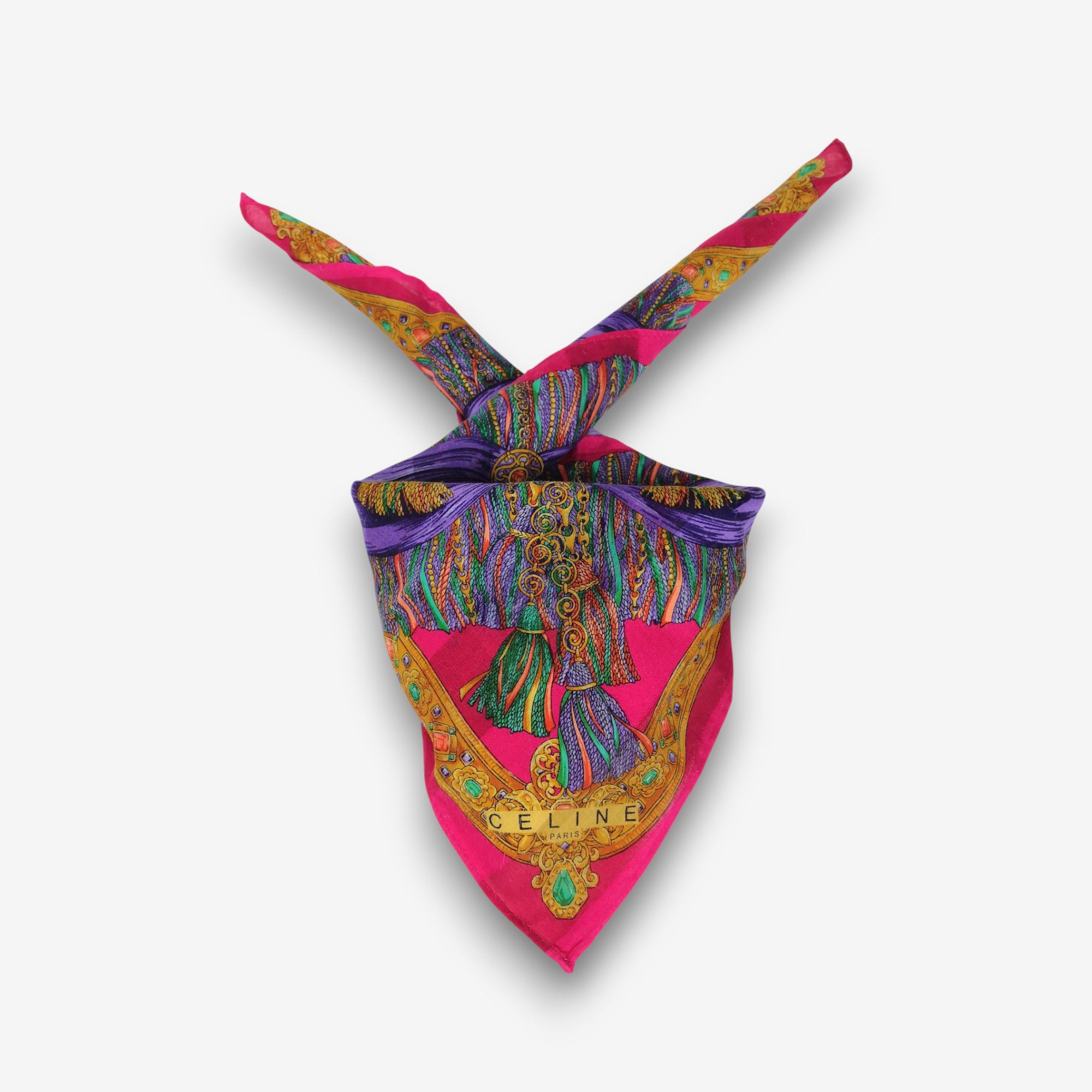 Celine Vintage Celine Handkerchief Pocket Square Bandana Size ONE SIZE - 4 Thumbnail
