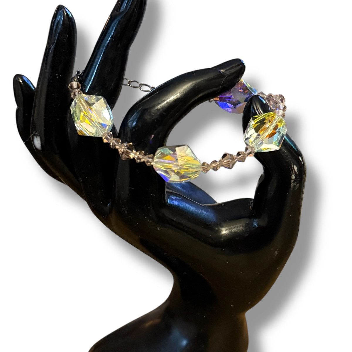 Other Vintage aurora borealis crystal bead bracelet Size ONE SIZE - 3 Thumbnail