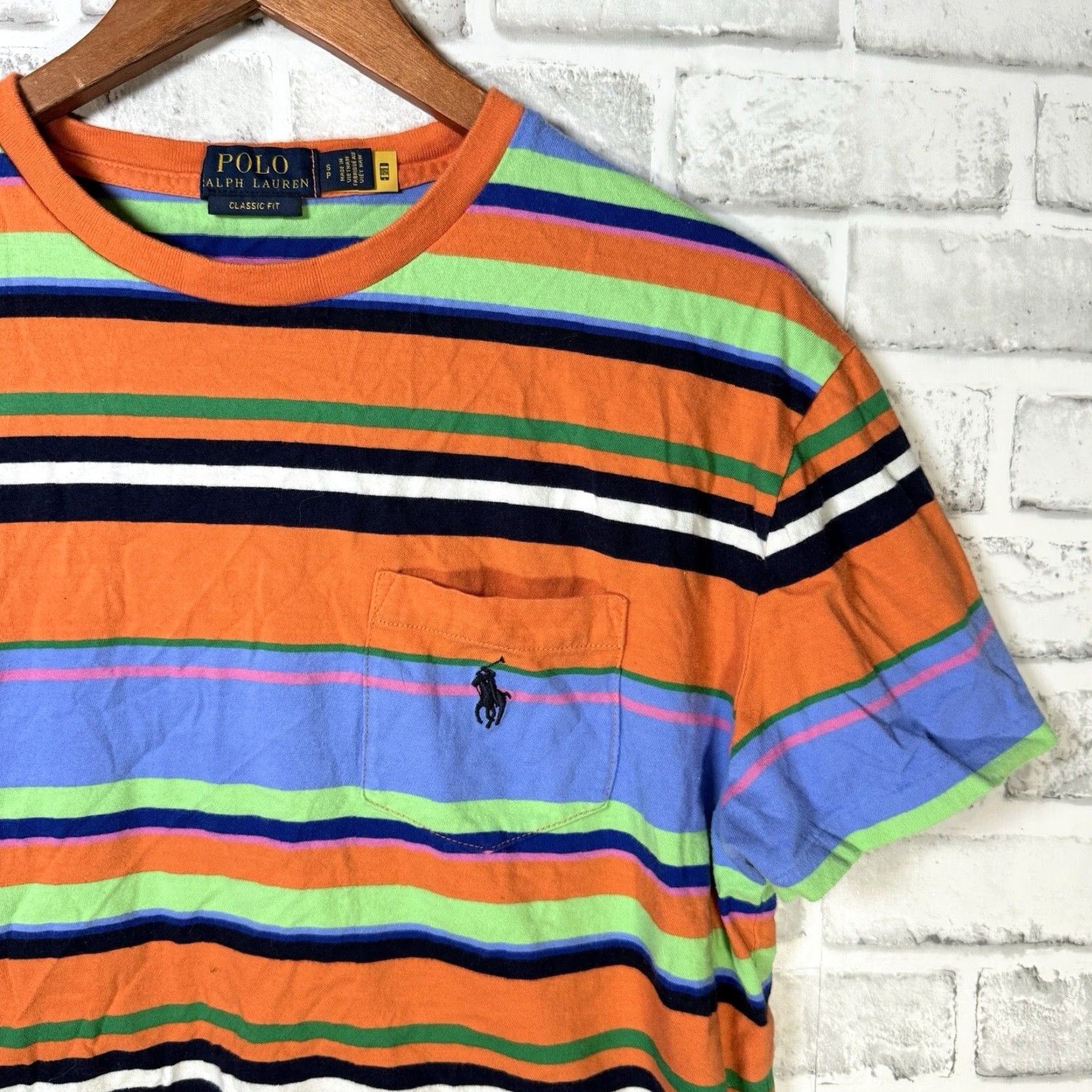 Ralph Lauren Polo Ralph Lauren Classic Fit Striped Pocket Tee Mens Size S Size US S / EU 44-46 / 1 - 2 Thumbnail