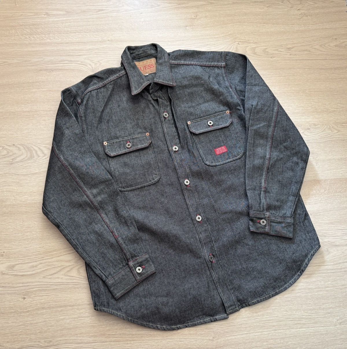 Guess Vintage 90’e Guess Made In USA Baggy Rap Jeans Shirt Size US XXL / EU 58 / 5 - 1 Thumbnail
