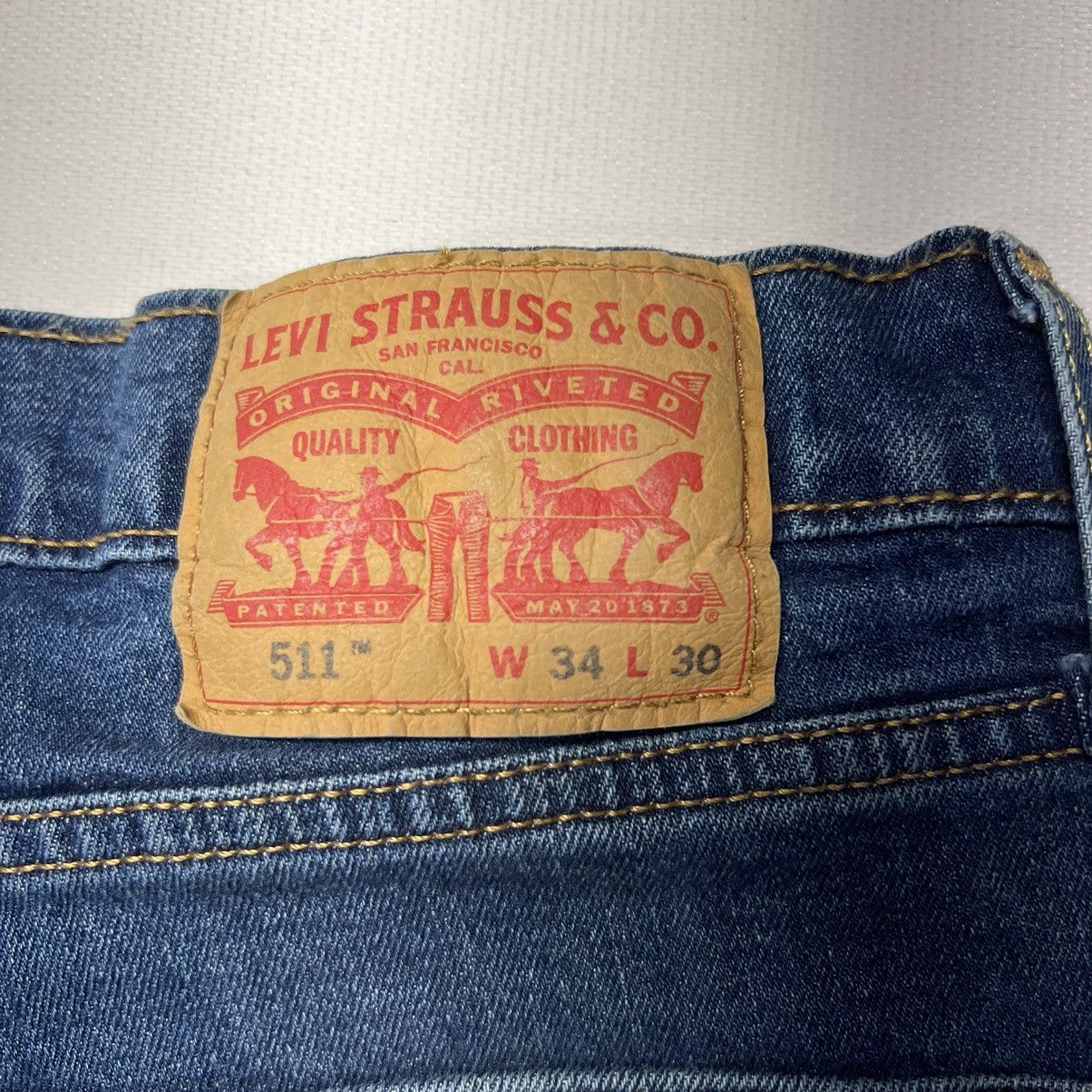 Levi's Levis Premium 511 Jeans Slim Fit Denim Blue Faded Washed Size US 34 / EU 50 - 10 Thumbnail
