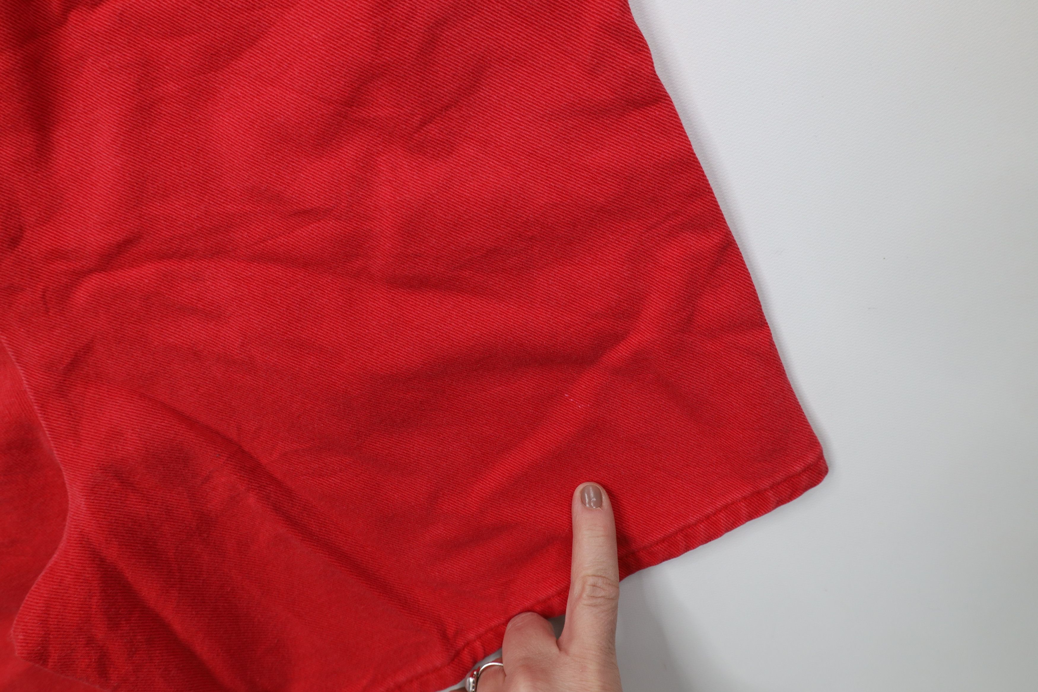 Vintage Vintage 90s Streetwear Blank Above Knee Denim Shorts Red USA Size US 32 / EU 48 - 11 Thumbnail