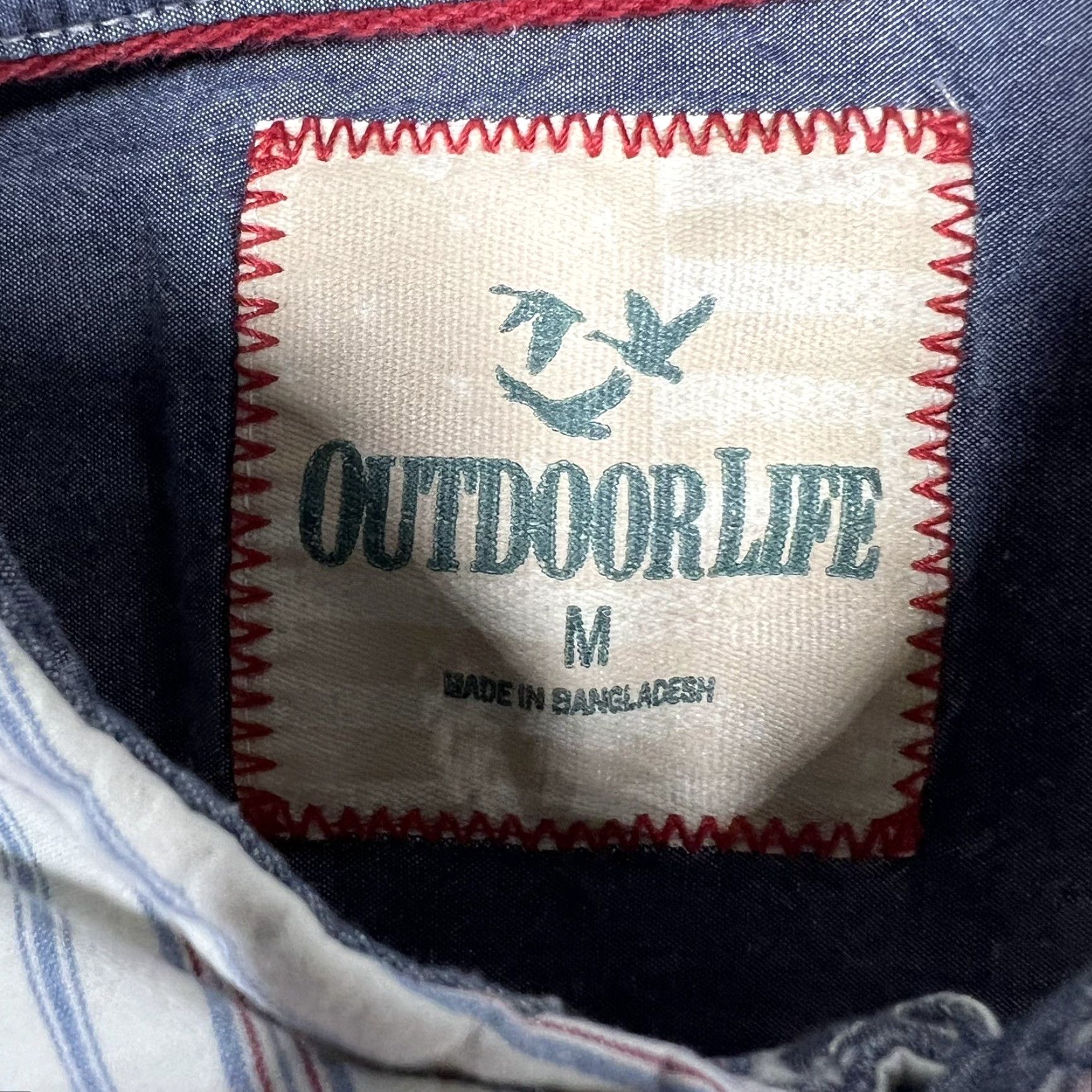 Alife Outdoor Life Shirt Button Down Shirt M Ivory Striped Men Size US M / EU 48-50 / 2 - 6 Thumbnail