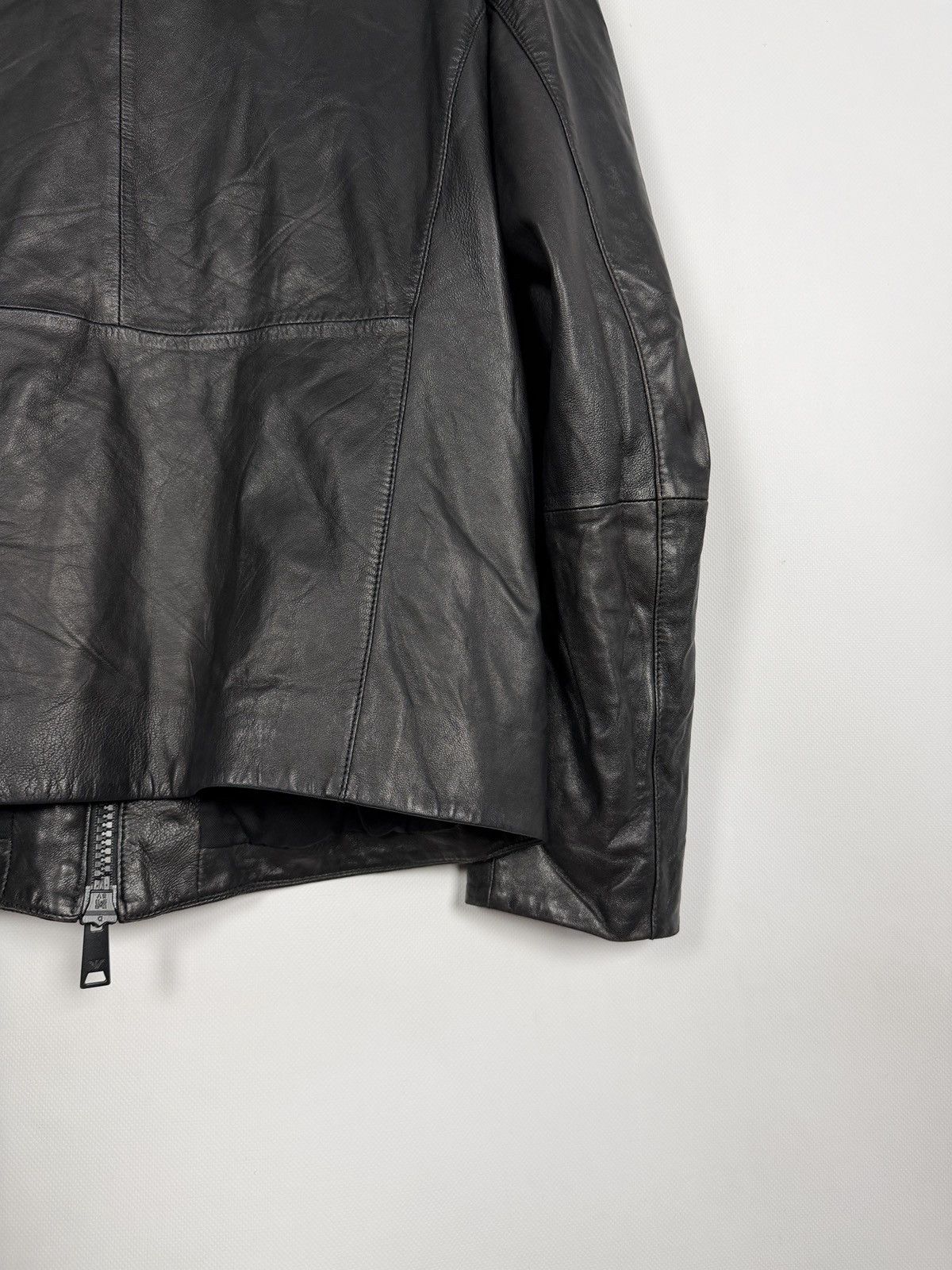 Emporio Armani Emporio Armani Leather Jacket Full Zip Biker Style Size 50 Size US S / EU 44-46 / 1 - 15 Thumbnail