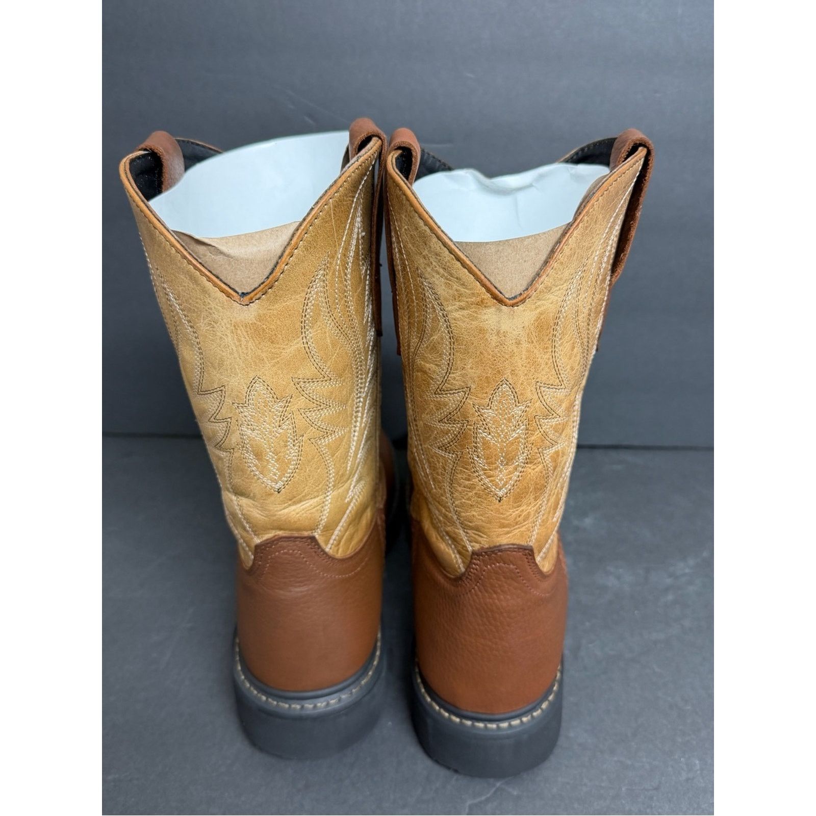 Other JB Dillon Men's Leather Boots Oak Honey Square Toe SZ 9.5 D Size US 9.5 / EU 42-43 - 5 Thumbnail
