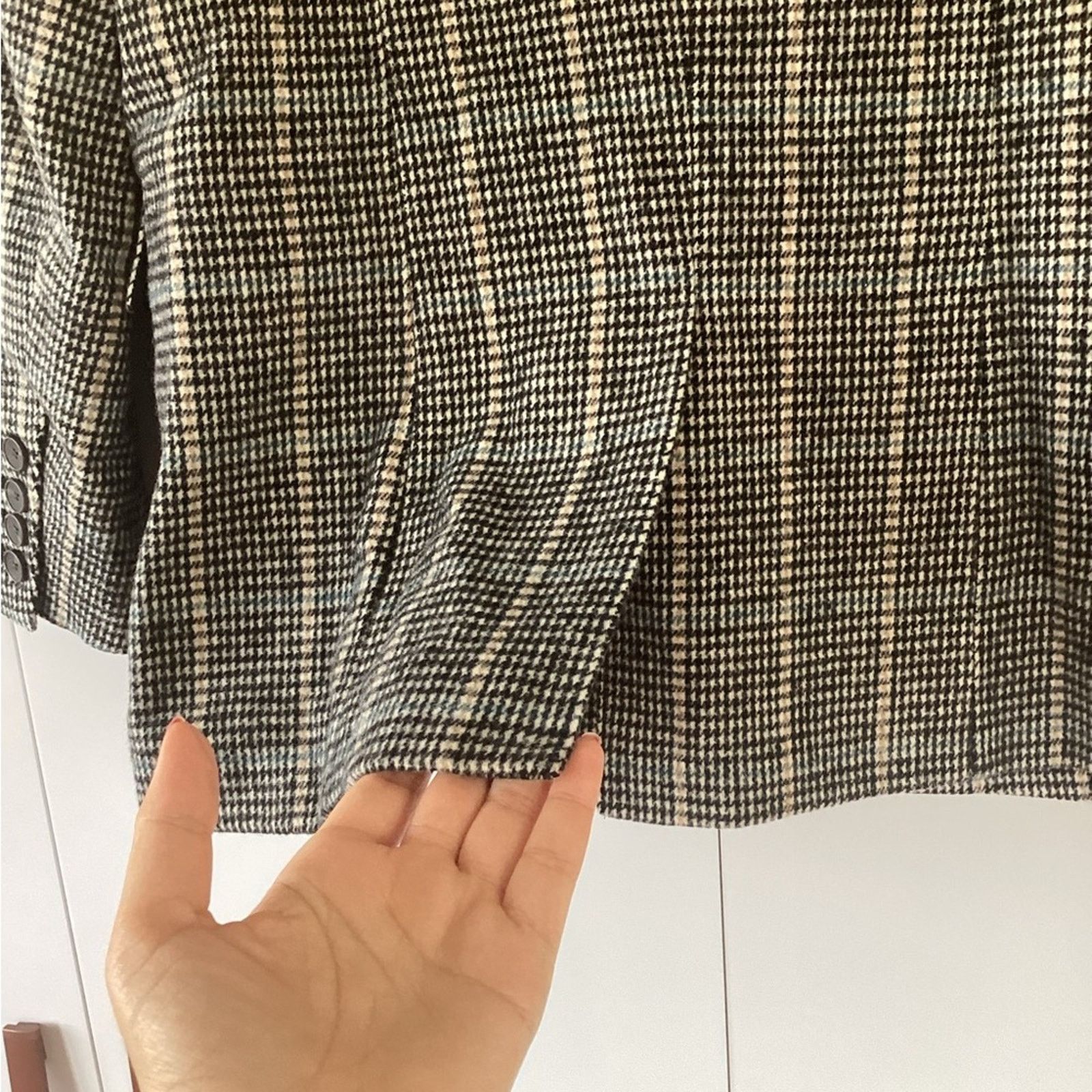 Rails NWT Rails Double Breast Blazer Grey Houndstoooth Check Sz S Size S / US 4 / IT 40 - 9 Thumbnail