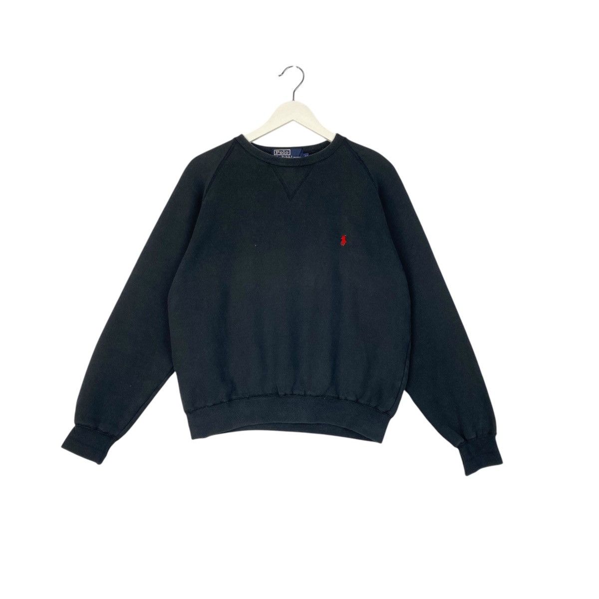 Polo Ralph Lauren × Vintage Vintage Polo Sweatshirt Black Pullover Jumper Size M Size US M / EU 48-50 / 2 - 1 Thumbnail