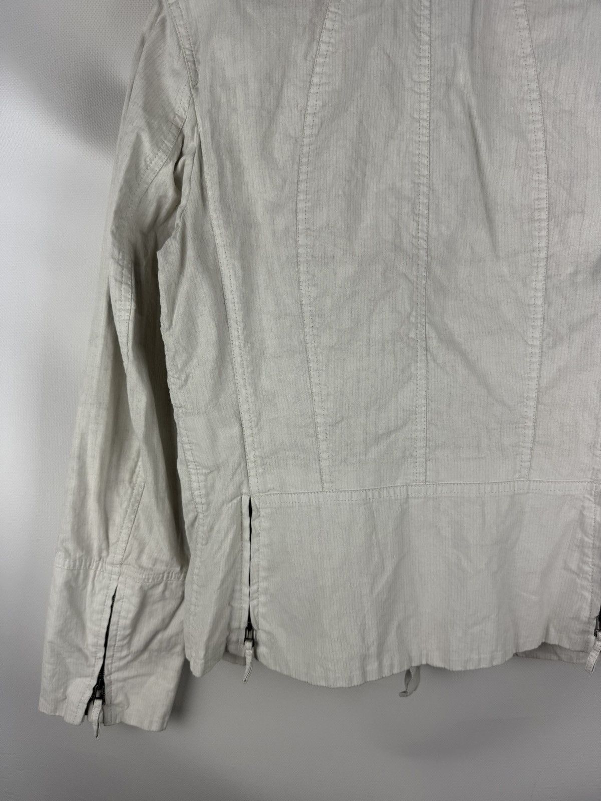 Annette Gortz Annette Gortz Avant-Garde Cotton Linen Biker Full Zip Jacket Size S / US 4 / IT 40 - 13 Thumbnail