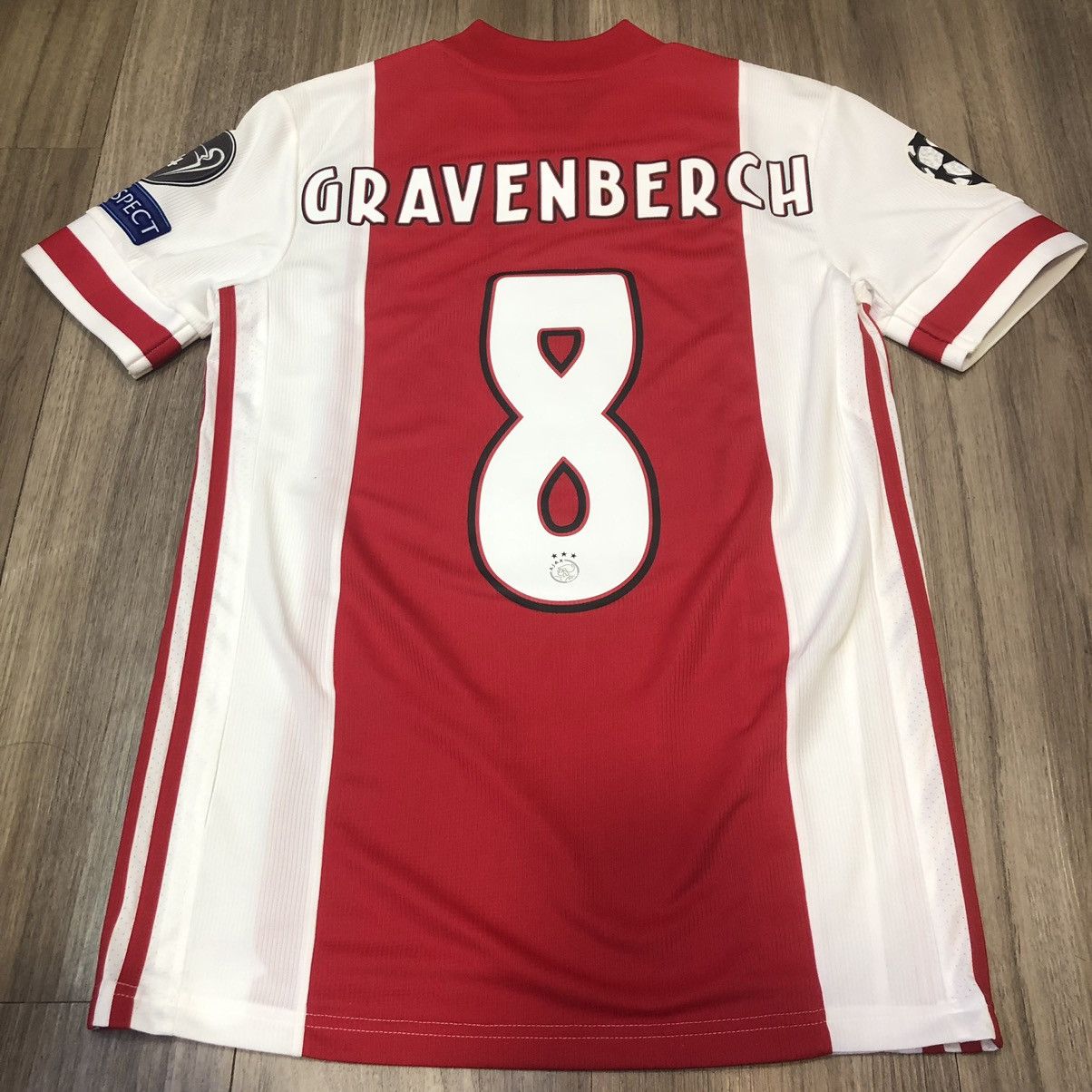 Adidas Ajax 20/21 C/L home shirt #8 Gravenberch Size US S / EU 44-46 / 1 - 2 Thumbnail