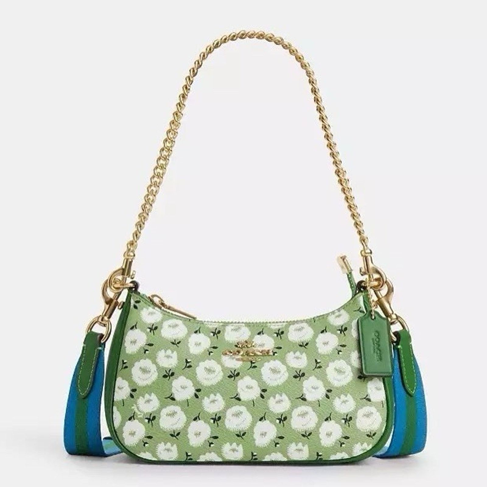 Coach NWT Coach Teri Mini Crossbody Bag Floral Print CBG84 Kelly Size ONE SIZE - 4 Thumbnail