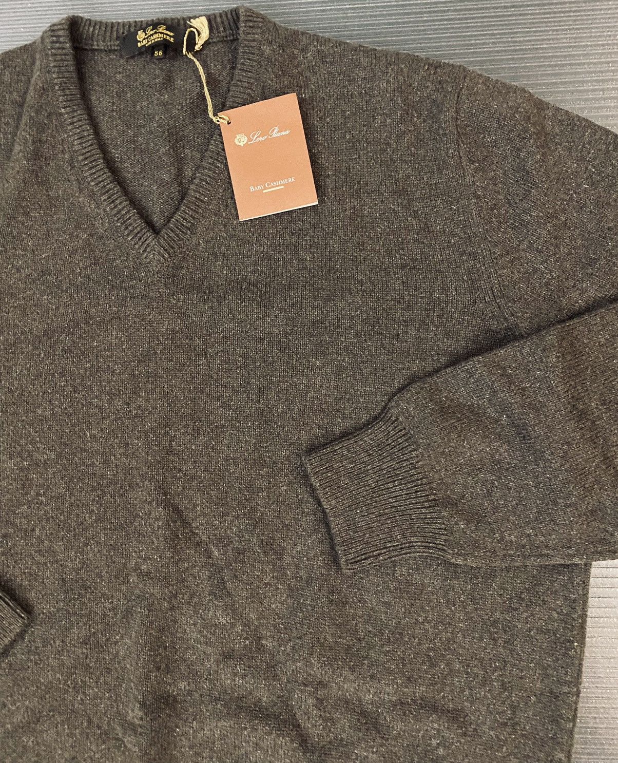 Loro Piana Loro Piana 🇮🇹 Brown Melange 6 ply Baby Cashmere Crew 56 NEW Size US XL / EU 56 / 4 - 7 Thumbnail