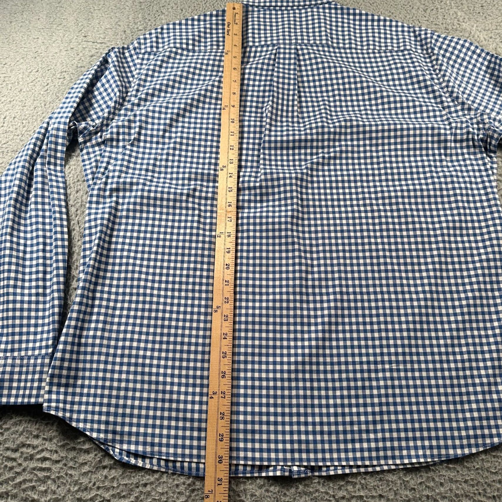 Vineyard Vines Vineyard Vines OTG Performance Shirt Mens XL Blue Gingham Button Down Wicking Size US XL / EU 56 / 4 - 7 Thumbnail
