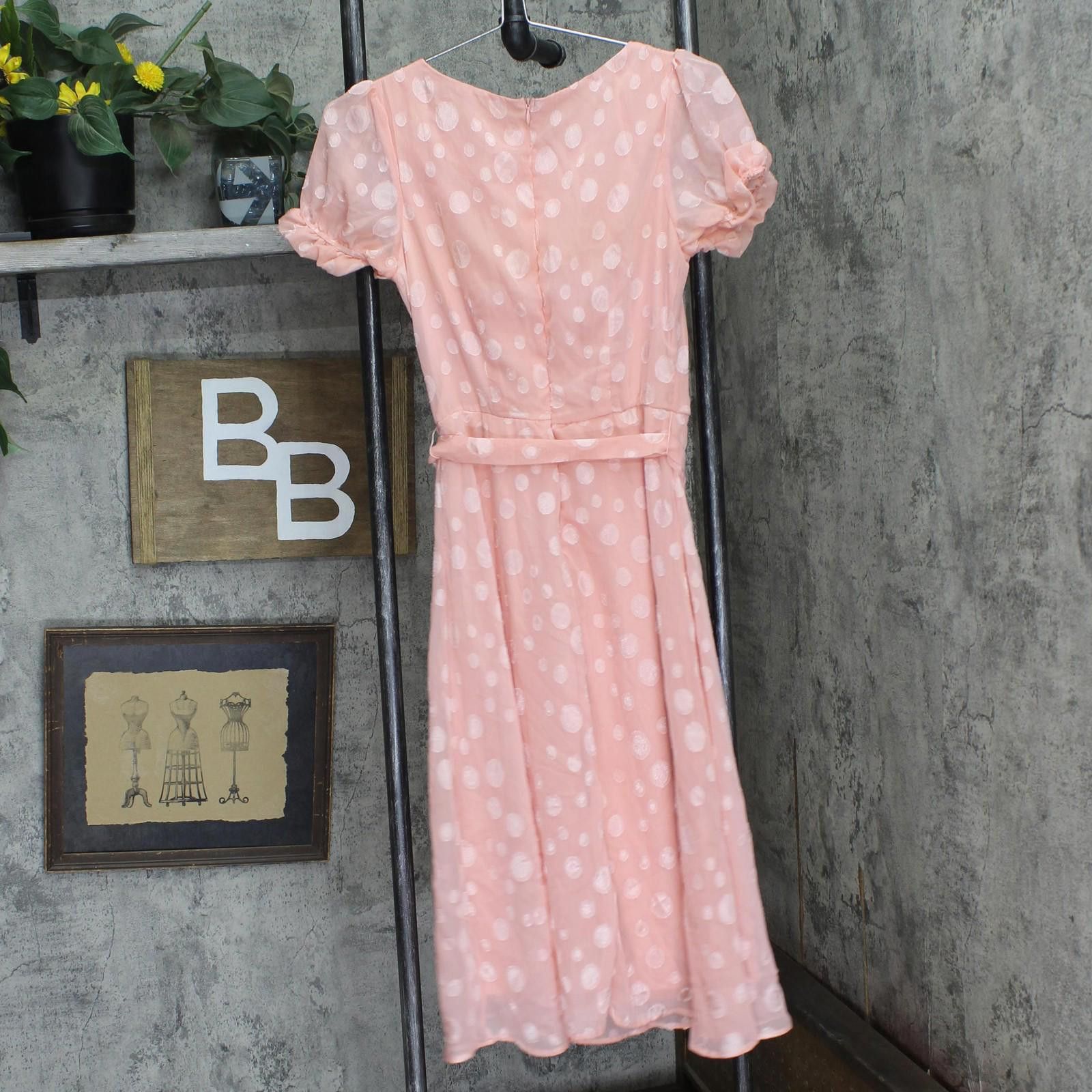 Other Nwt Ny Collection Swiss Dot Dress Rose Multi Circle Pink Ps Size S / US 4 / IT 40 - 2 Thumbnail