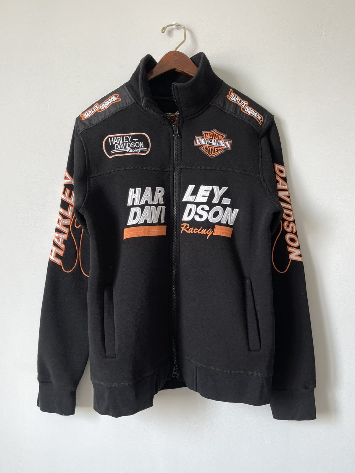 Harley Davidson Vintage Harley Davidson Y2k Moto Racing Zip Up Sweatshirt Size US M / EU 48-50 / 2 - 1 Thumbnail