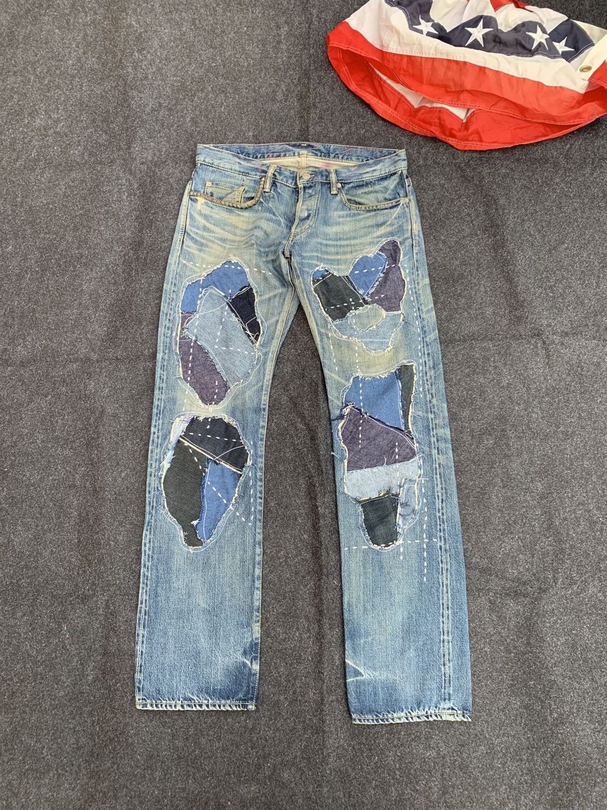 Hysteric Glamour Vintage Hysteric Glamour Patchwork Denim –Made in Japan 🇯🇵 Size US 32 / EU 48 - 2 Thumbnail