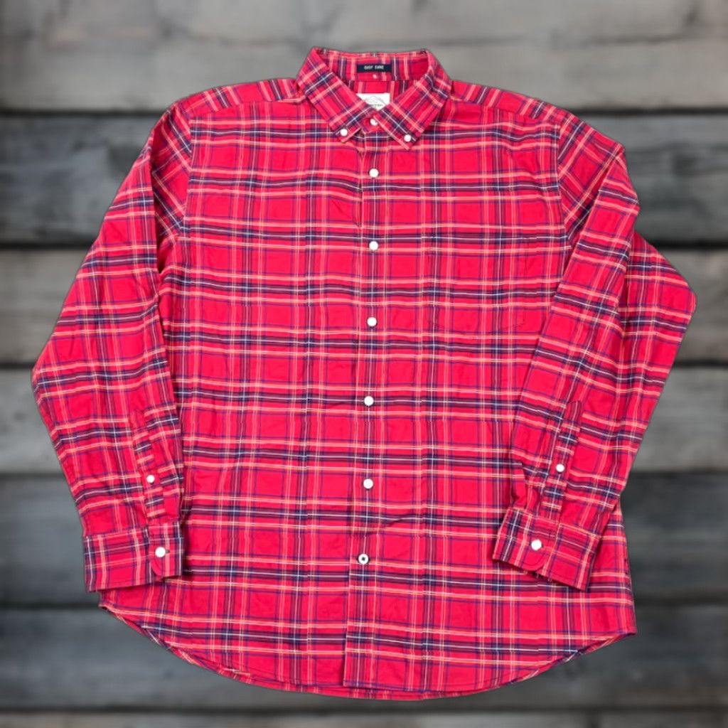 Vintage Preppy Red Plaid Button-Down Shirt Adult XL Ivy League Classic Easy Care Size US XL / EU 56 / 4 - 1 Thumbnail