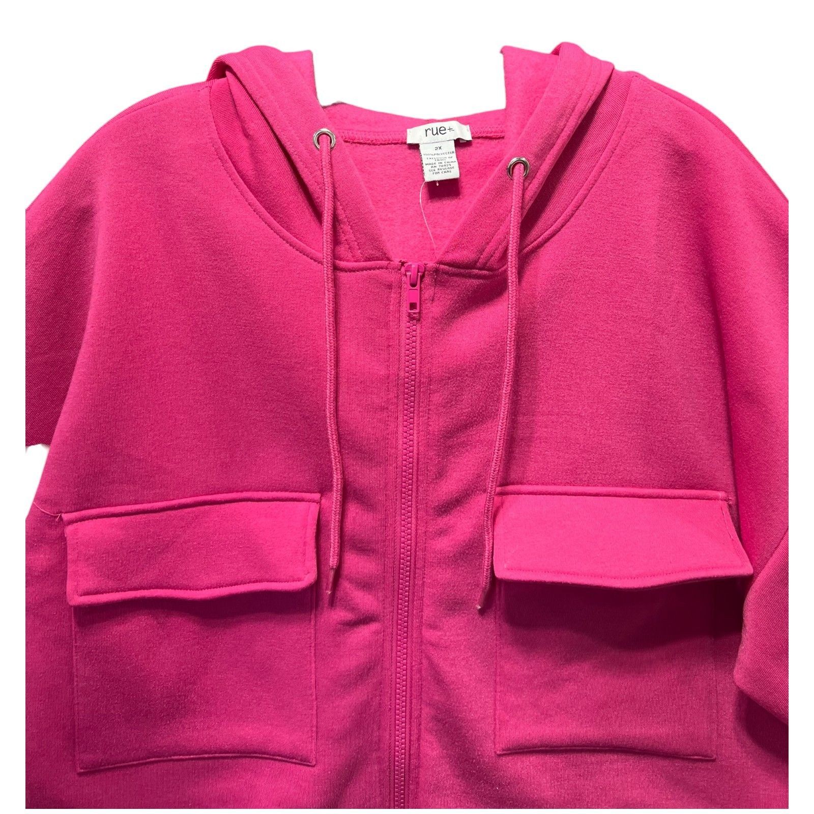 rue21 Rue 21 - Women's Long Sleeve Hooded Sweatshirt - Pink - 2X Size XXL / US 16-18 / IT 52-54 - 11 Thumbnail