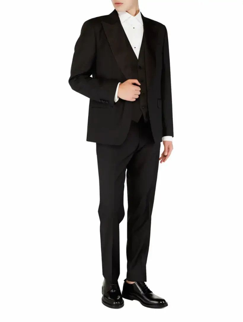 Dolce & Gabbana o1s22i1n0225 Sartorial Satin Waistcoat in Black Size US M / EU 48-50 / 2 - 2 Thumbnail