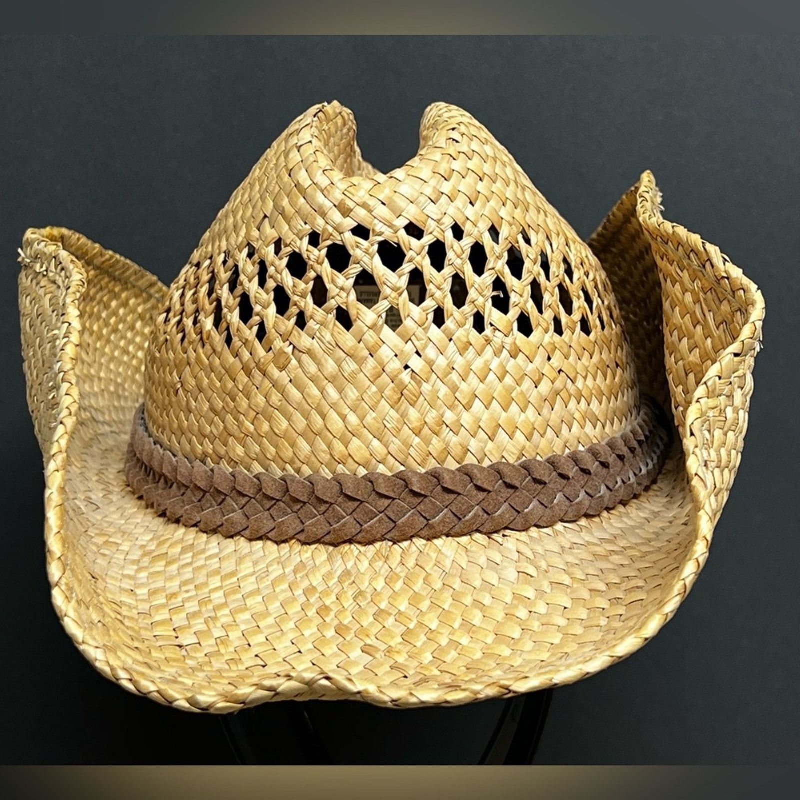 Ocean Pacific Dorfman Pacific Straw Western Cowboy Hat Leather Band S/M Size ONE SIZE - 1 Thumbnail