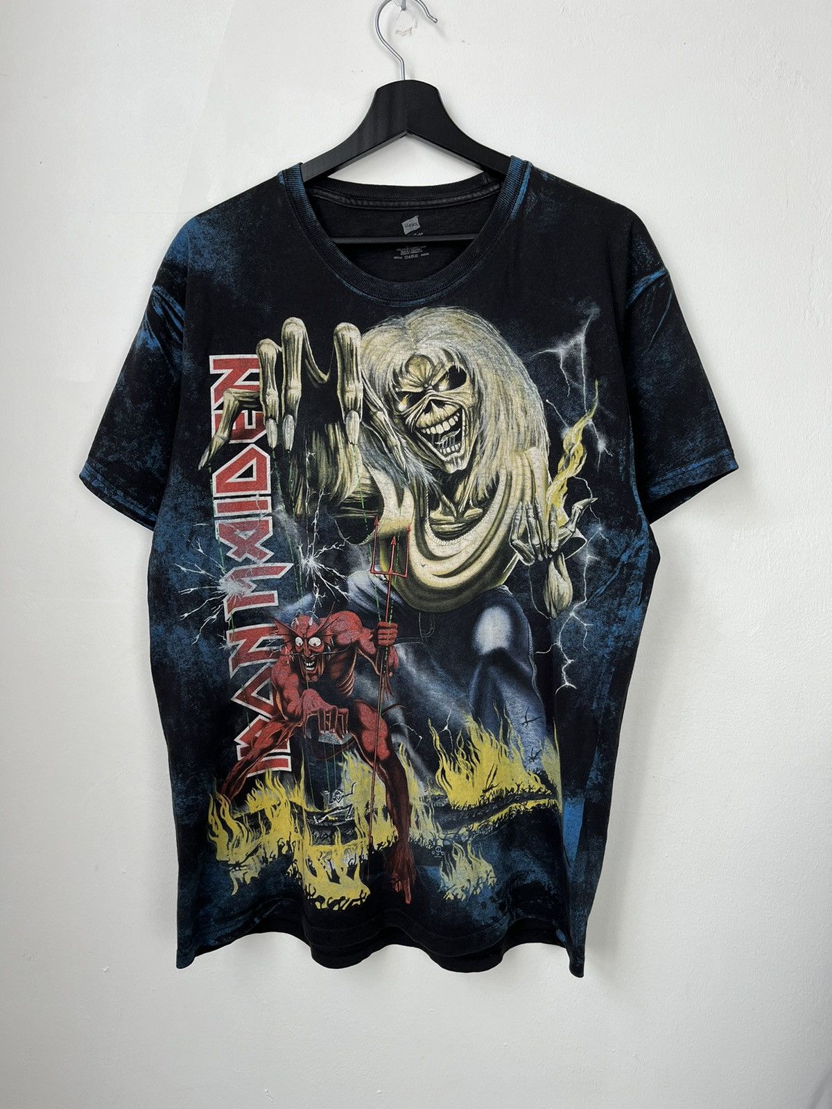 Vintage Vintage 90s Iron Maiden Full Print Band Tour Tee T- shirt | Grailed