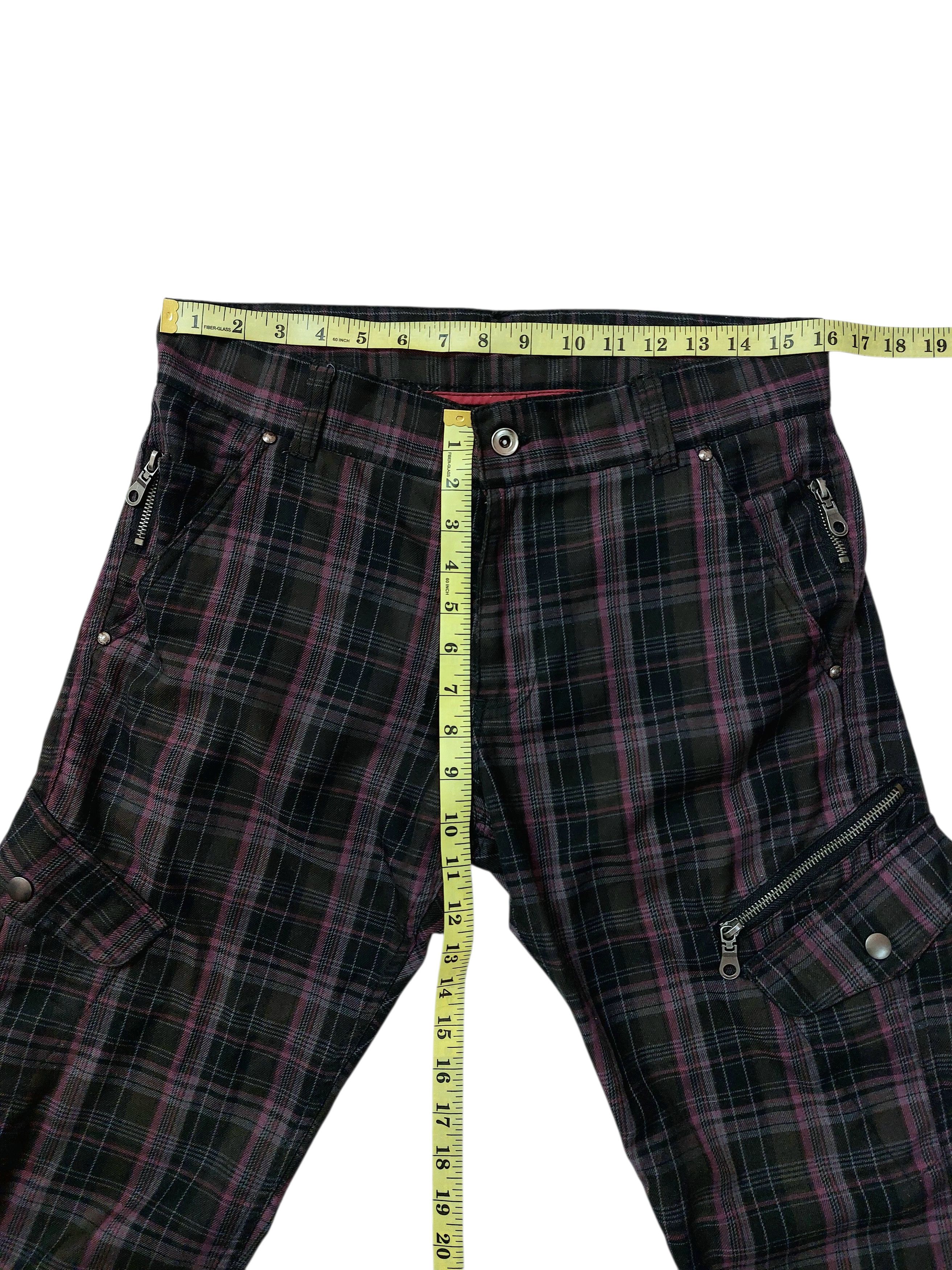 Vintage Grunge Y2K Punk Plaid Zip Nova Check Pants Size US 31 - 14 Thumbnail